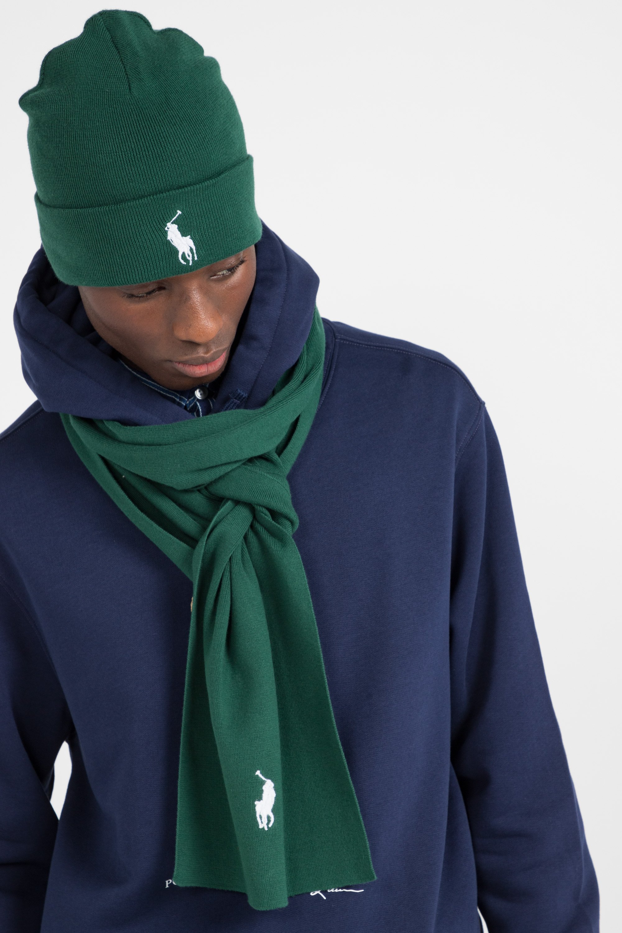 Hat And Scarf Set Hatscarfset Green Polo Ralph Lauren Man Citadium