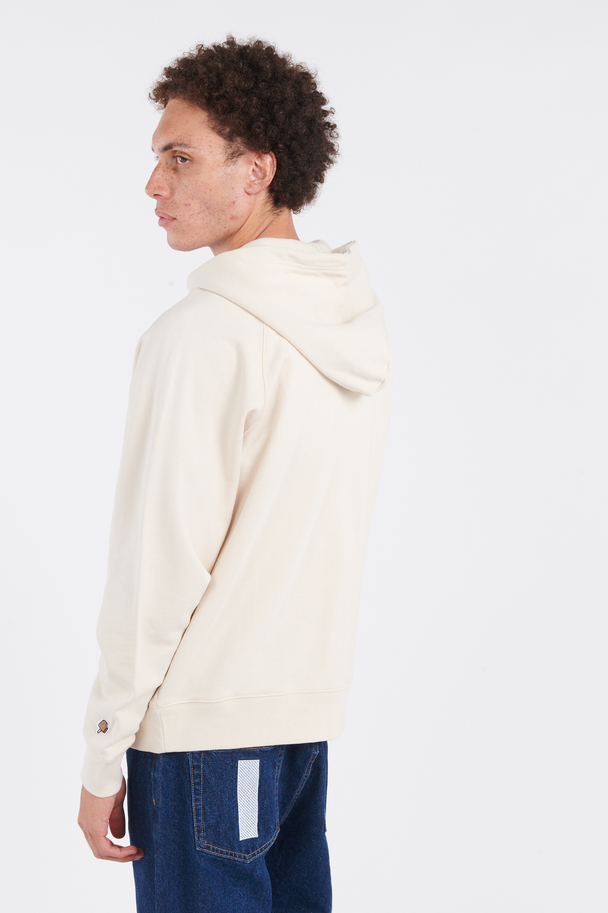 Hoodie zippé Beige