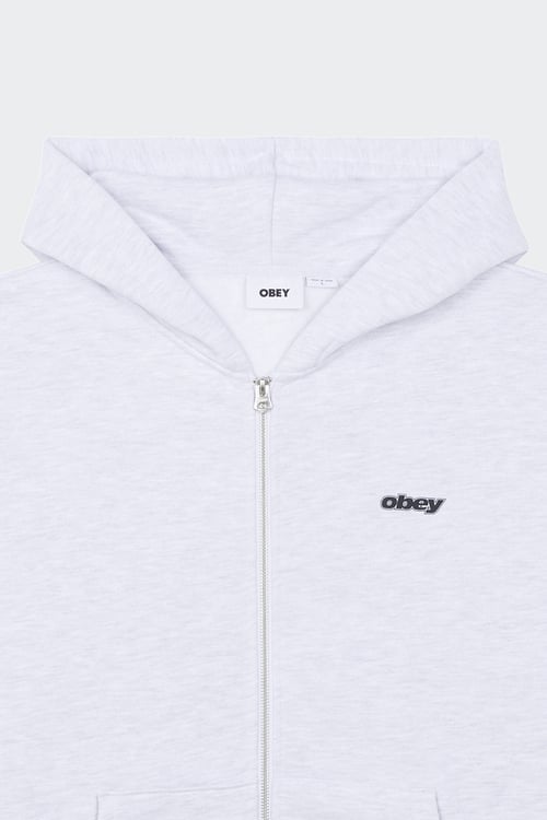 OBEY Hoodie zippé Gris