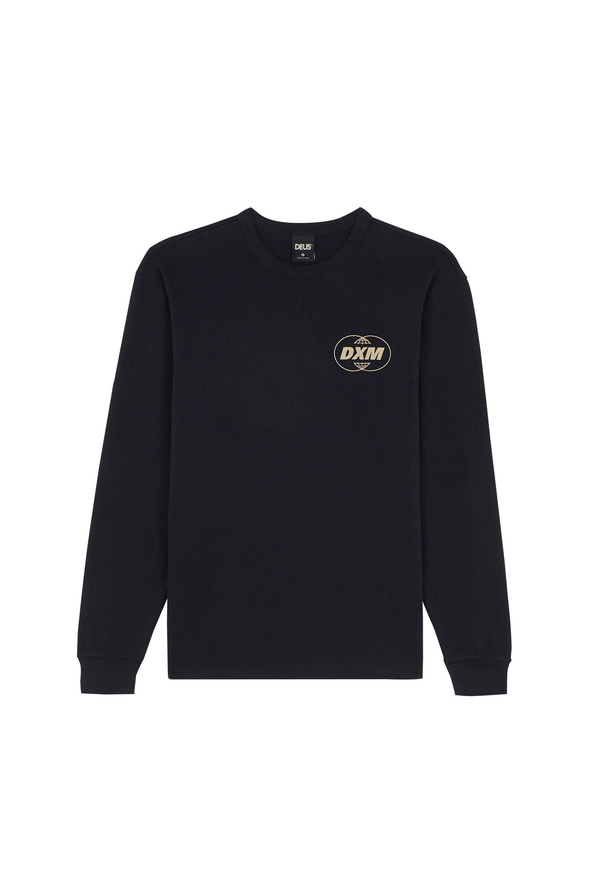 Regular-fit round-neck cotton T-shirt DEUS EX MACHINA Black