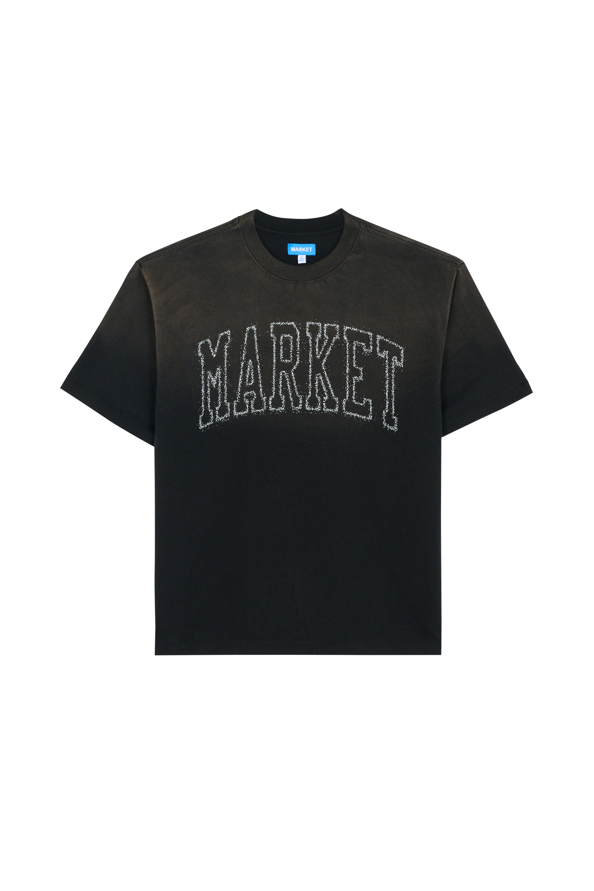 Regular-fit round-neck cotton T-shirt Black