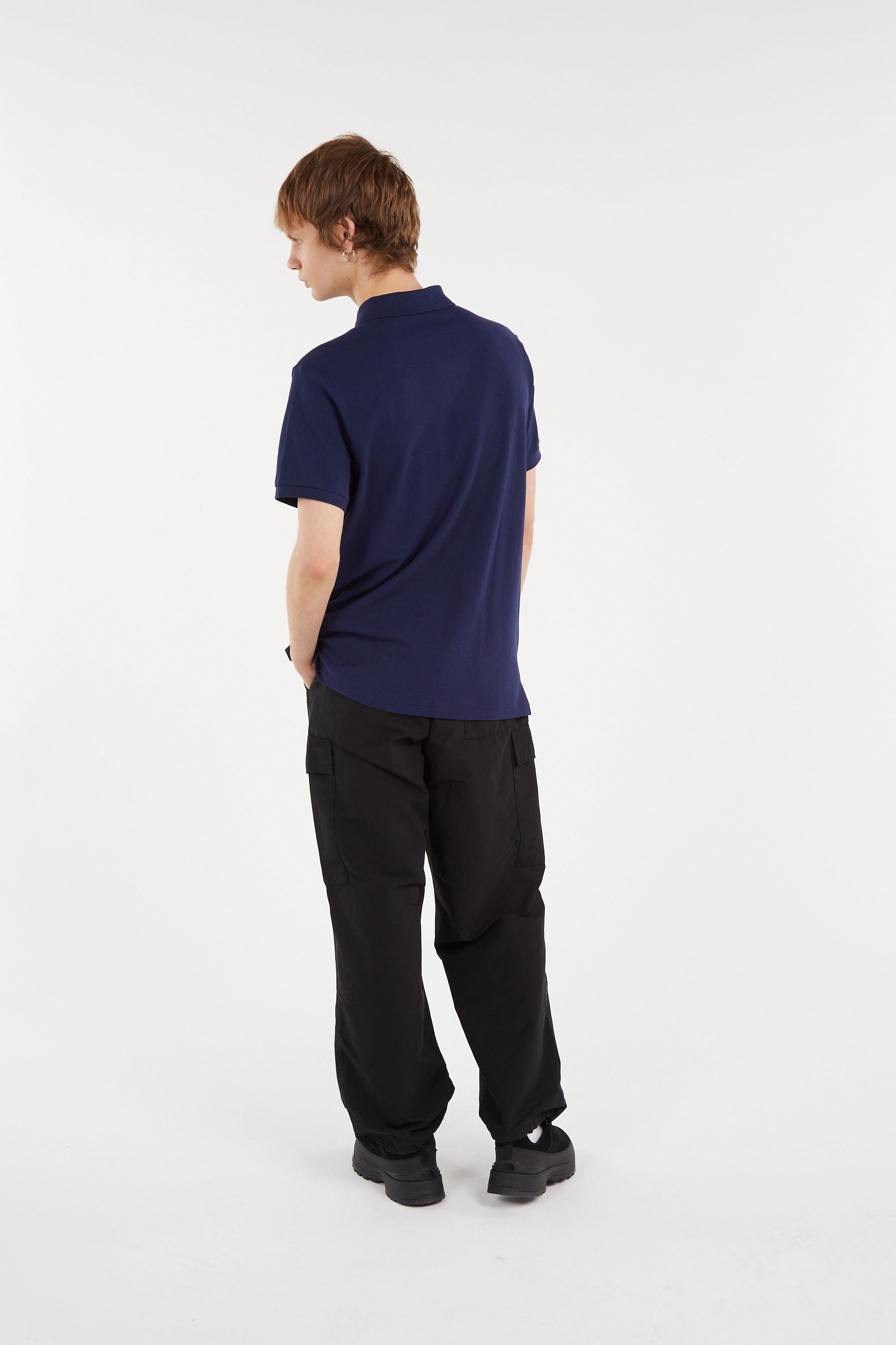 Polo slim-fit en coton Bleu