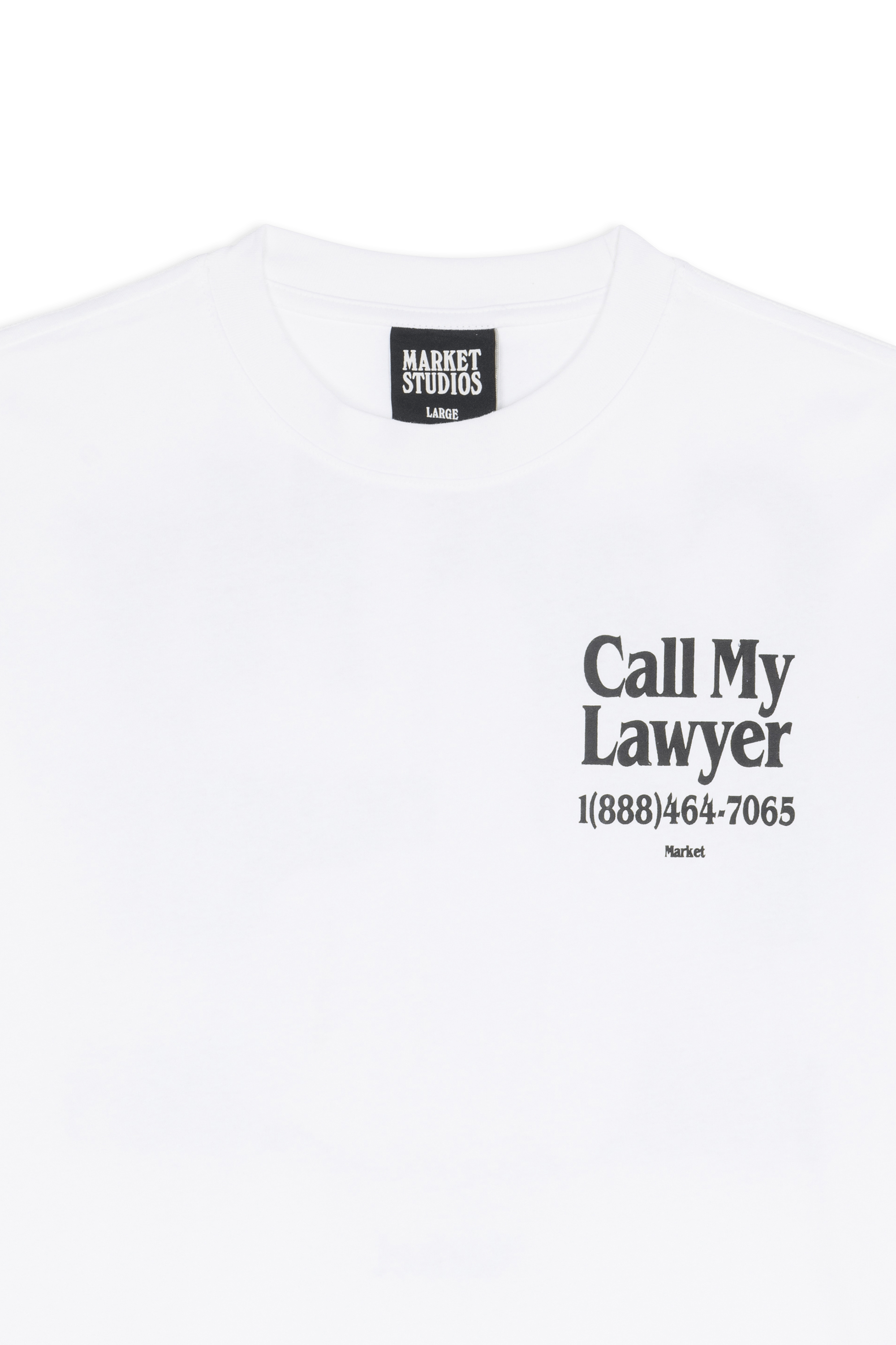 Regular-fit round-neck cotton T-shirt | White MARKET Men