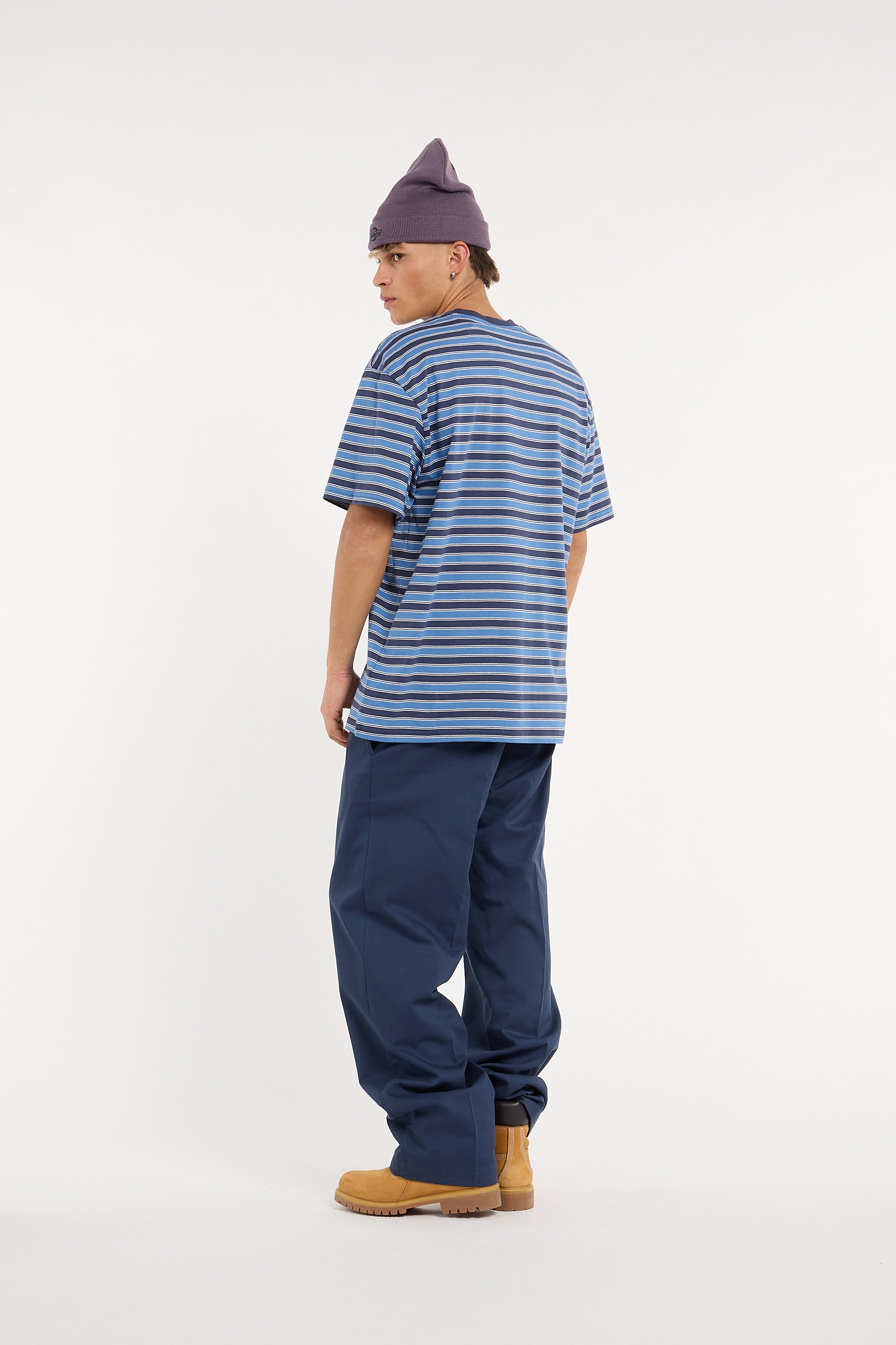 Regular-fit round-neck cotton T-shirt | Blue DICKIES Men