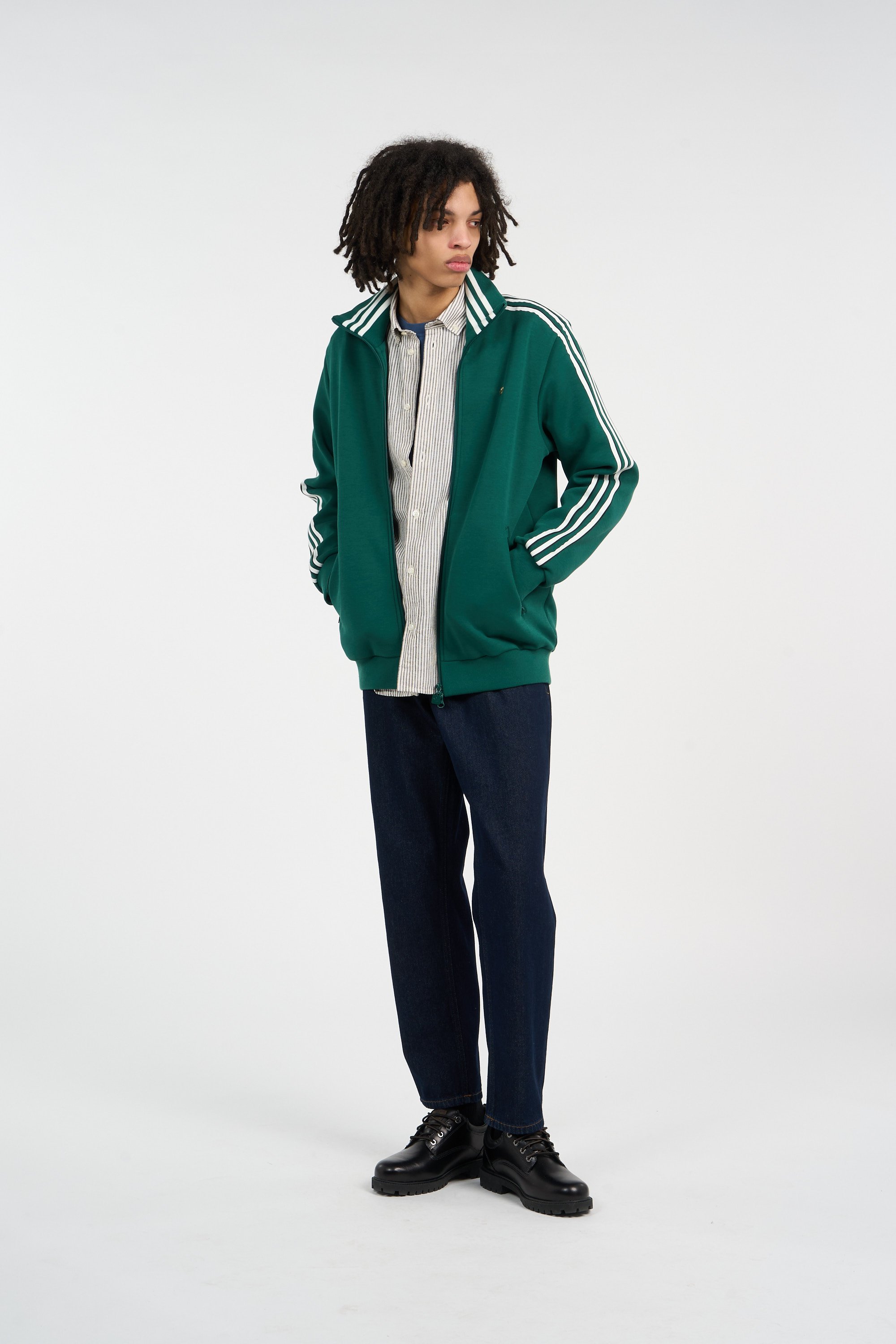 Veste de survêtement  ADIDAS Vert