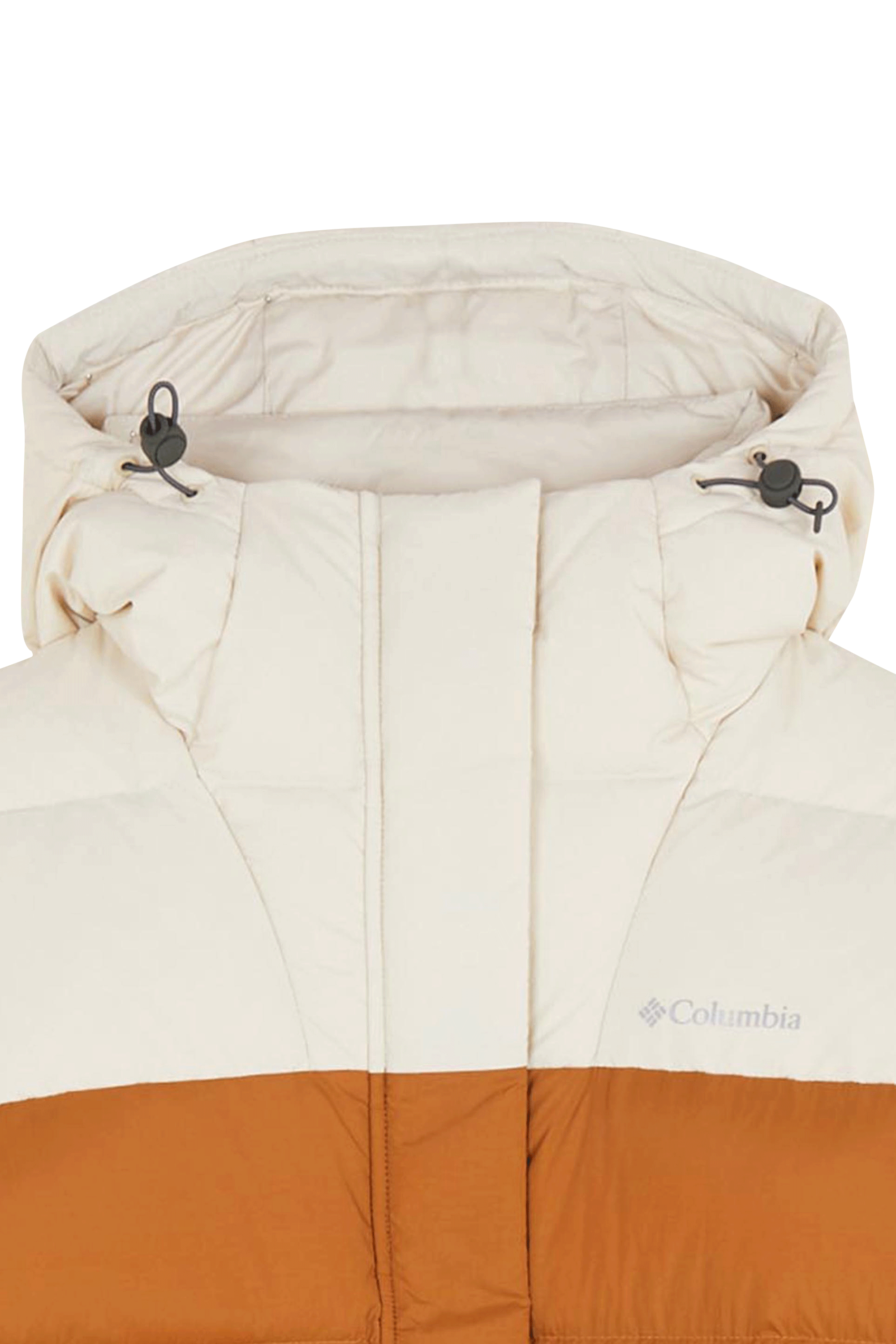 Lightweight quilted padded jacket with high neck Brown