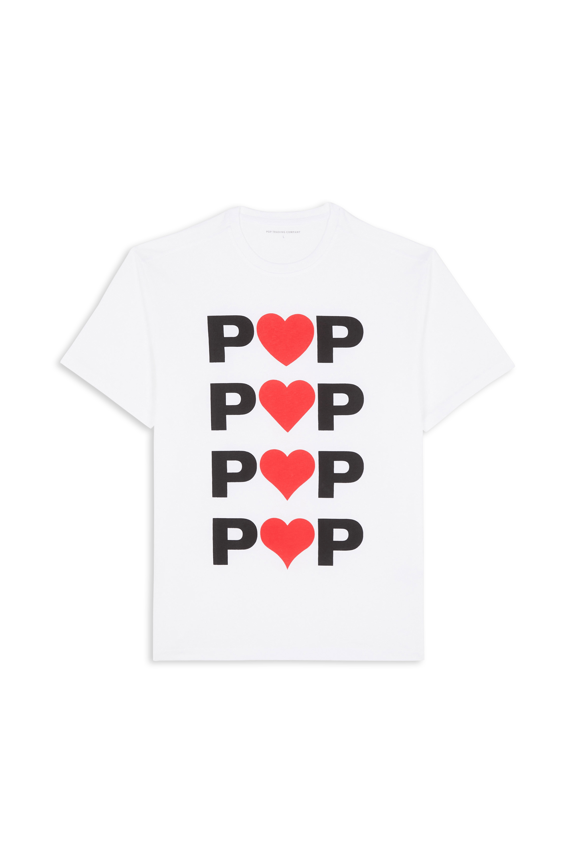 POP TRADING COMPANY Regular-fit round-neck cotton T-shirt White