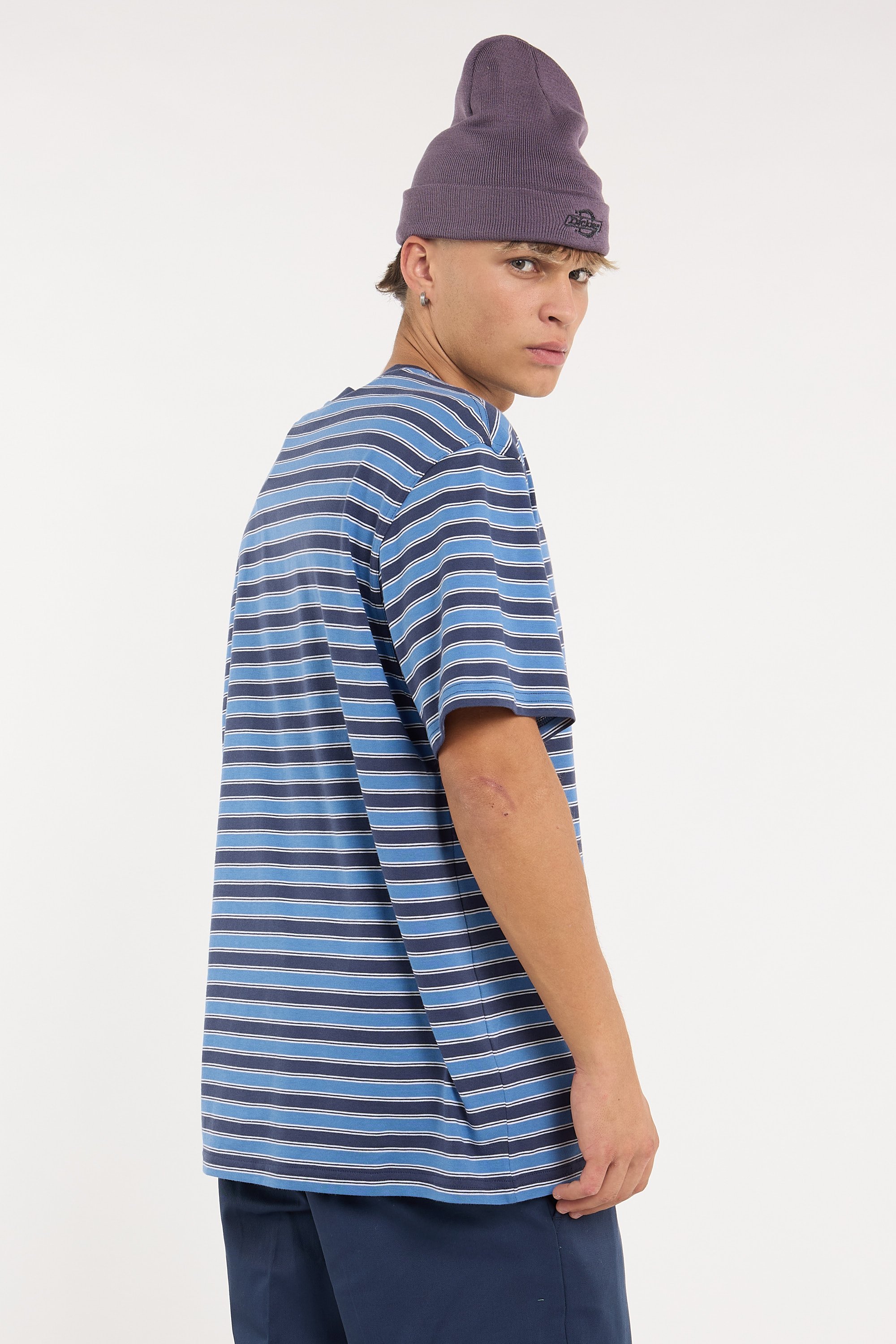 Regular-fit round-neck cotton T-shirt | Blue DICKIES Men