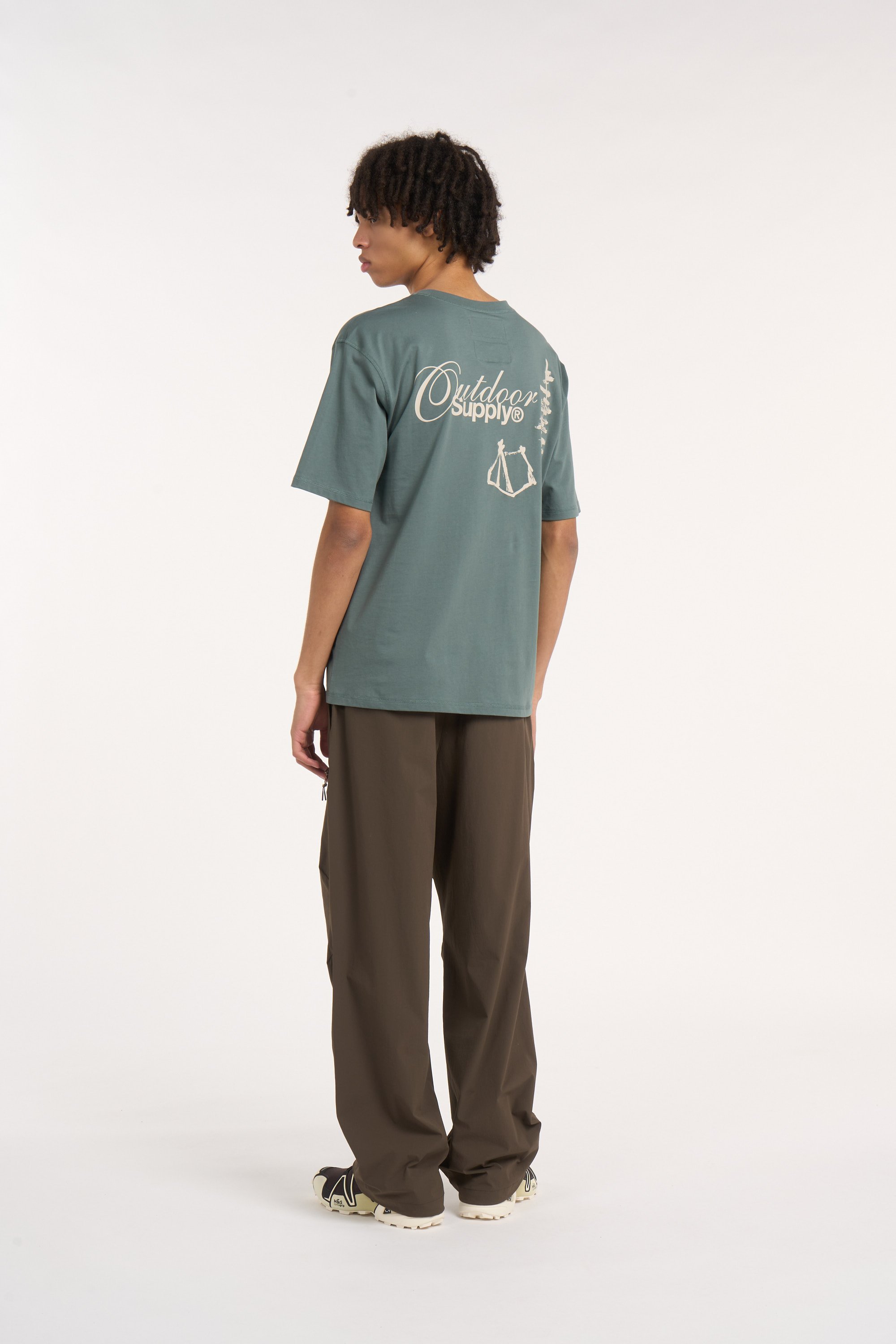 Regular-fit round-neck cotton T-shirt | Green RC OUTDOOR SUPPLY Men
