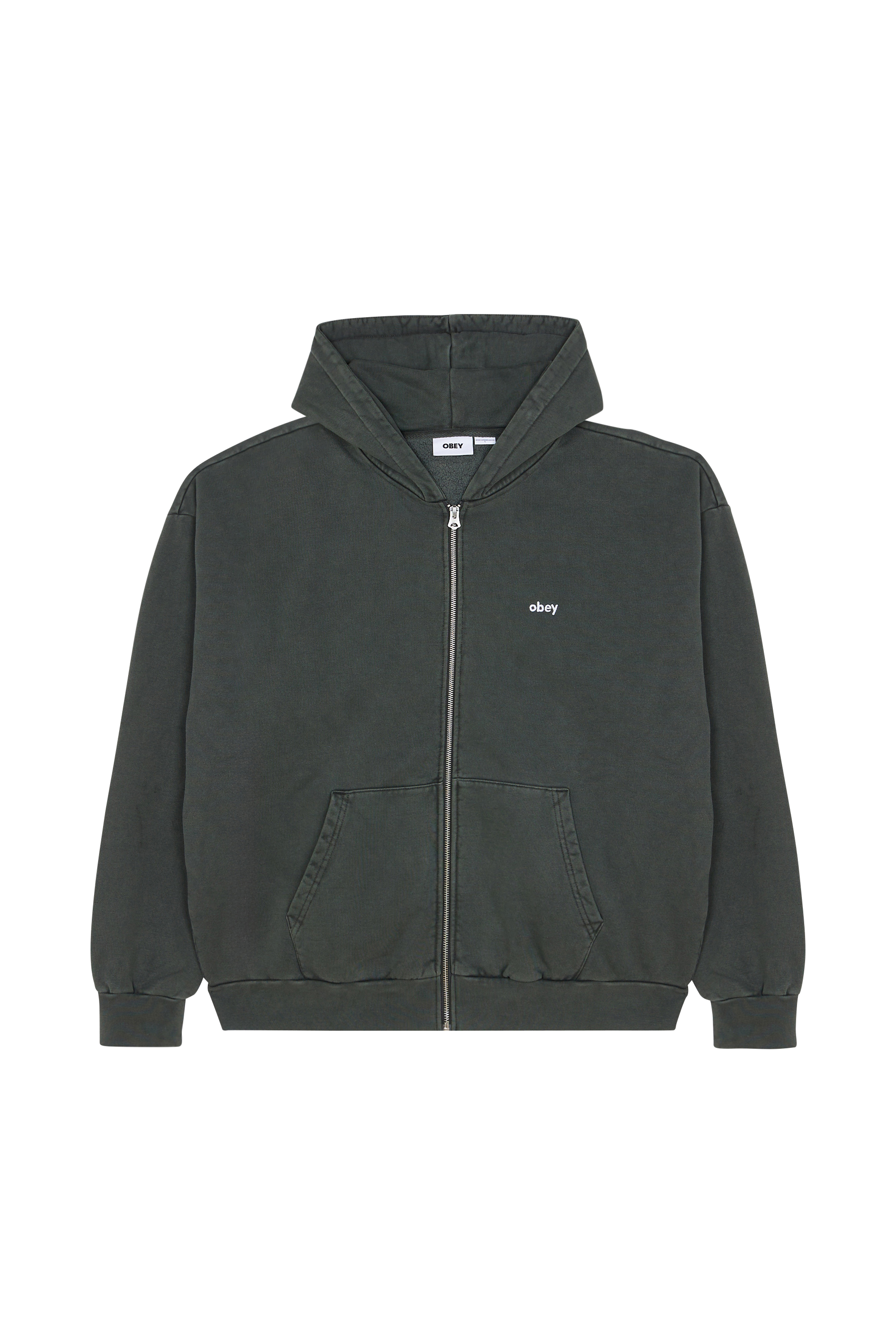 Regular-fit zip-up cotton-blend hoodie with Pony Player Black
