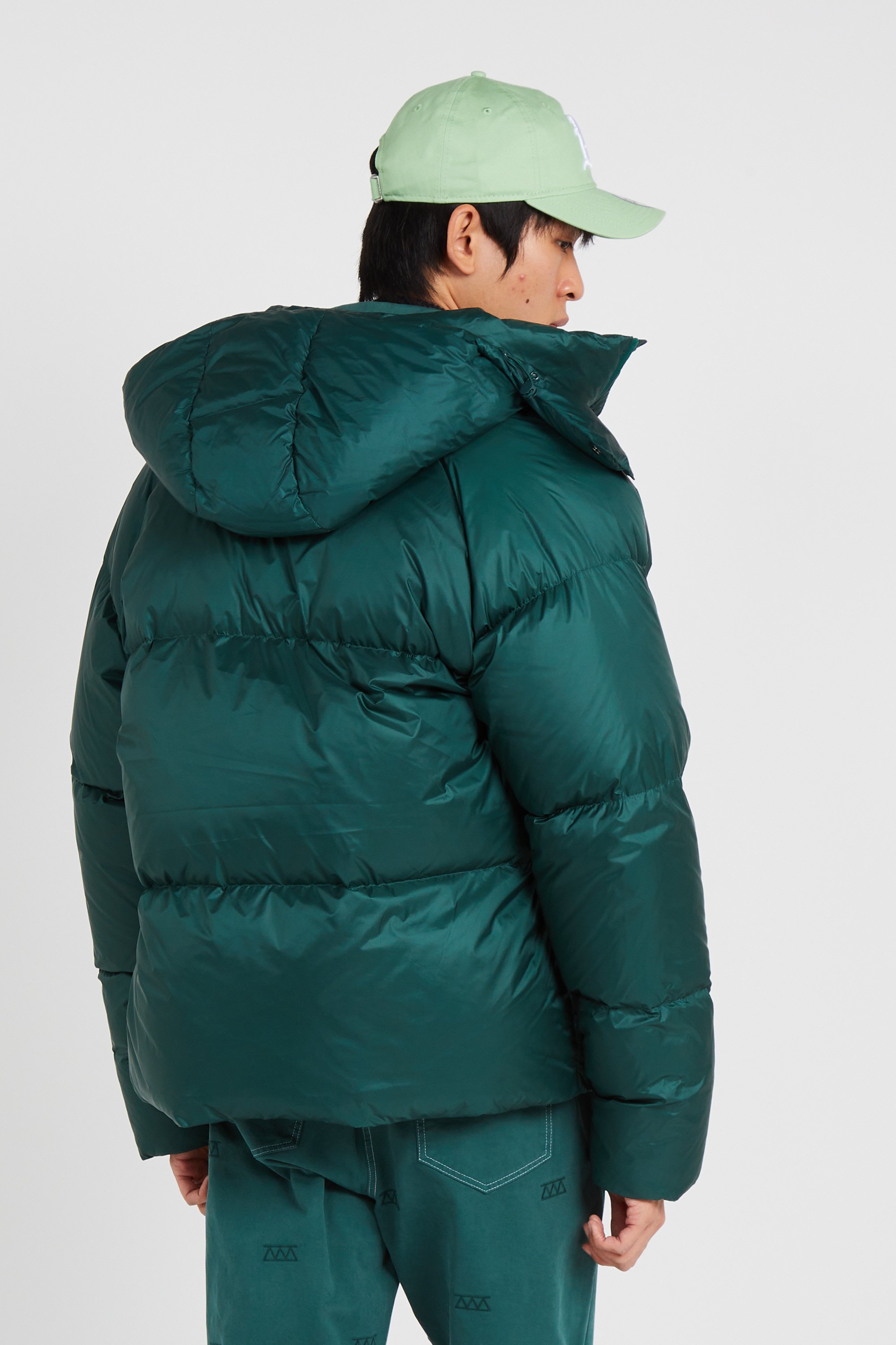 Lightweight quilted padded jacket with high neck | Green ARTE ANTWERP Men