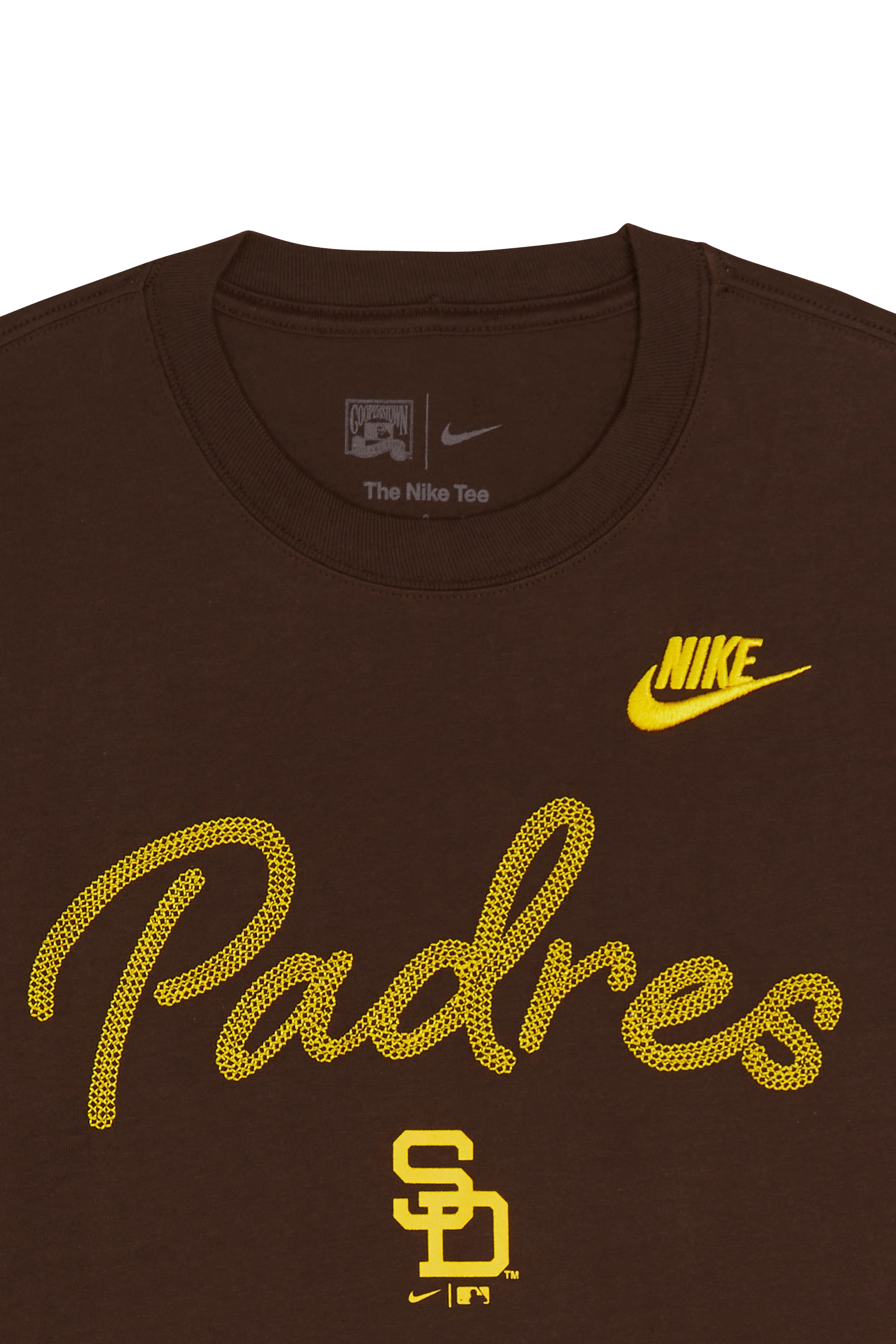 Regular-fit round-neck cotton T-shirt Brown