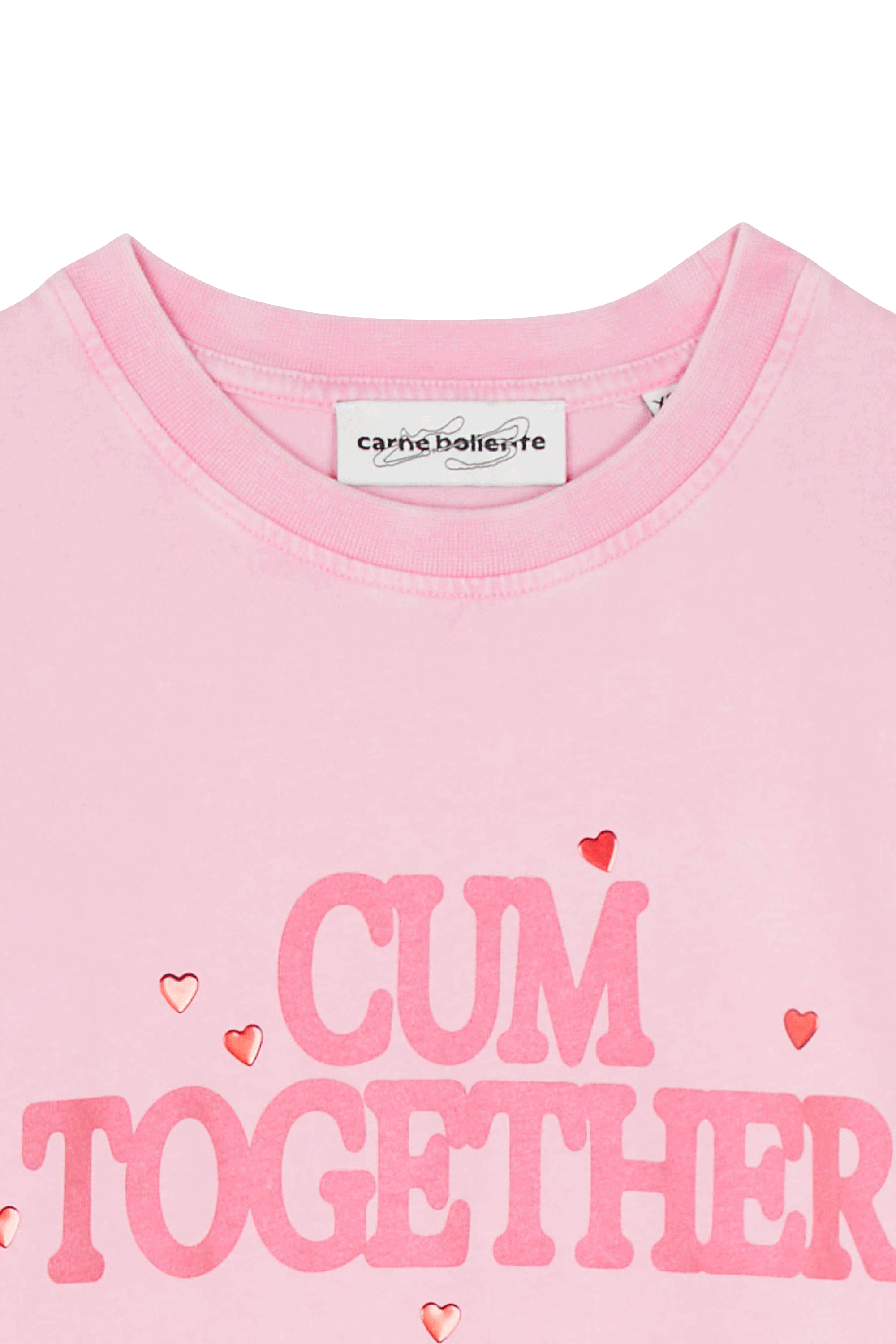 Regular-fit round-neck cotton T-shirt Pink