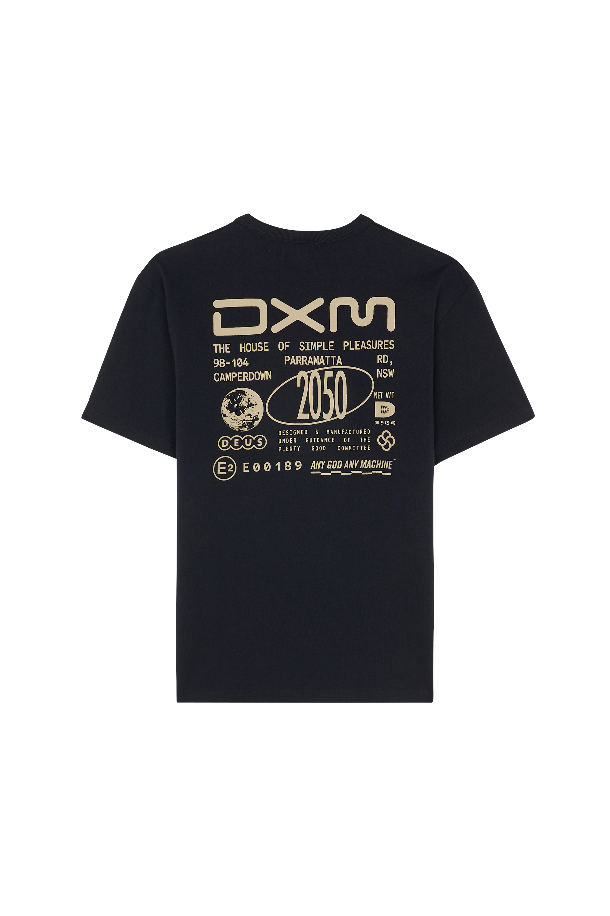 Regular-fit round-neck cotton T-shirt Black