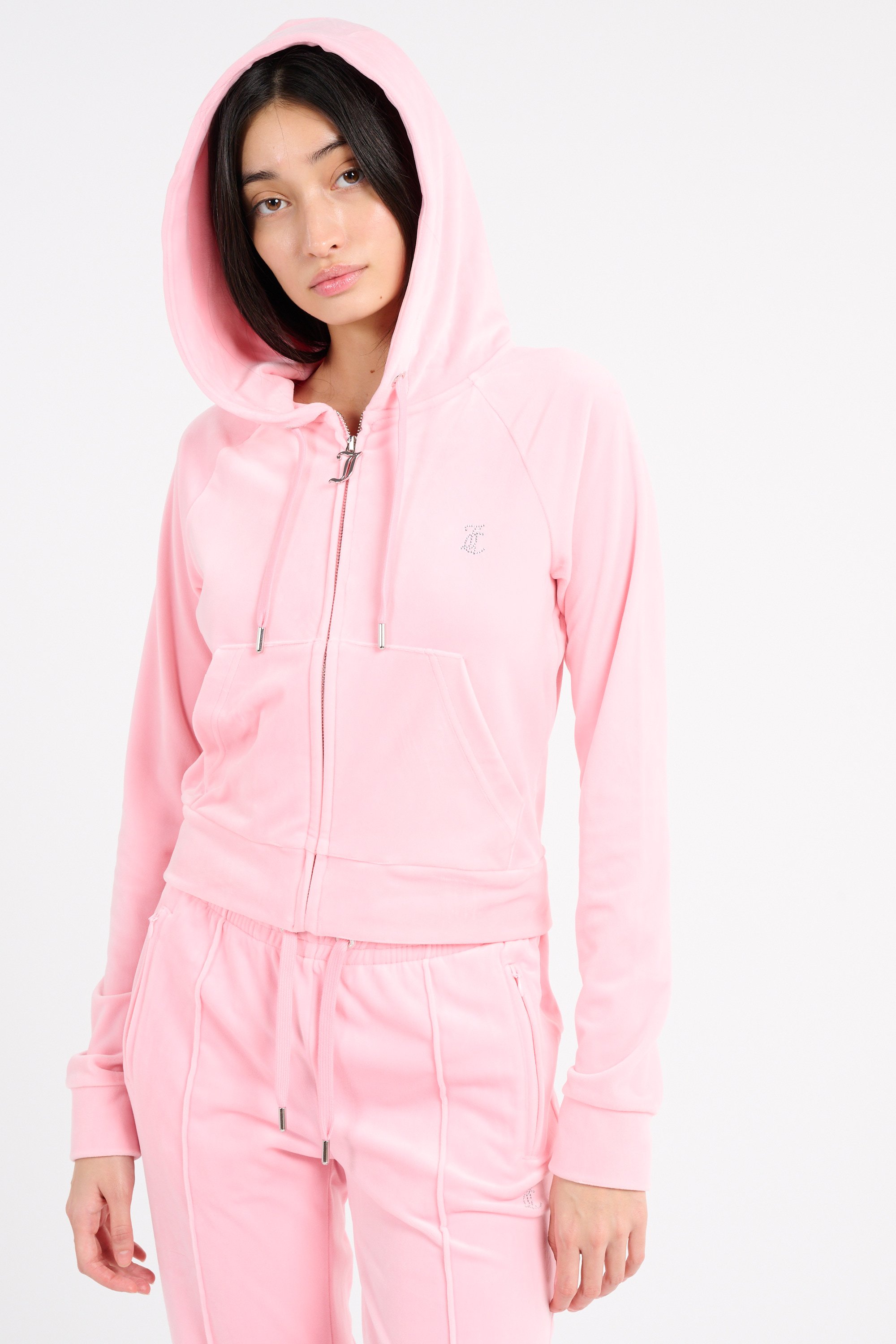 Hoodie zippé Rose