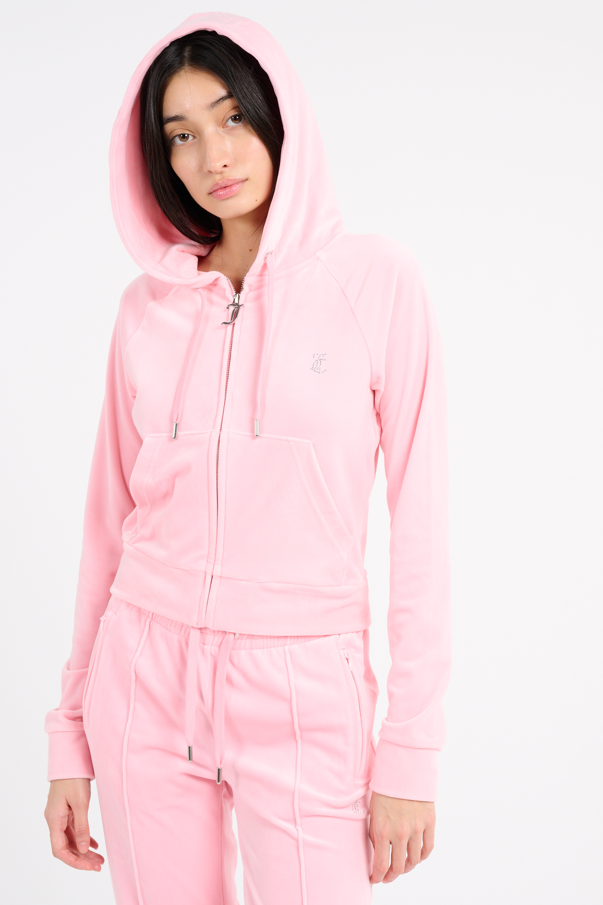 Hoodie zippé Rose