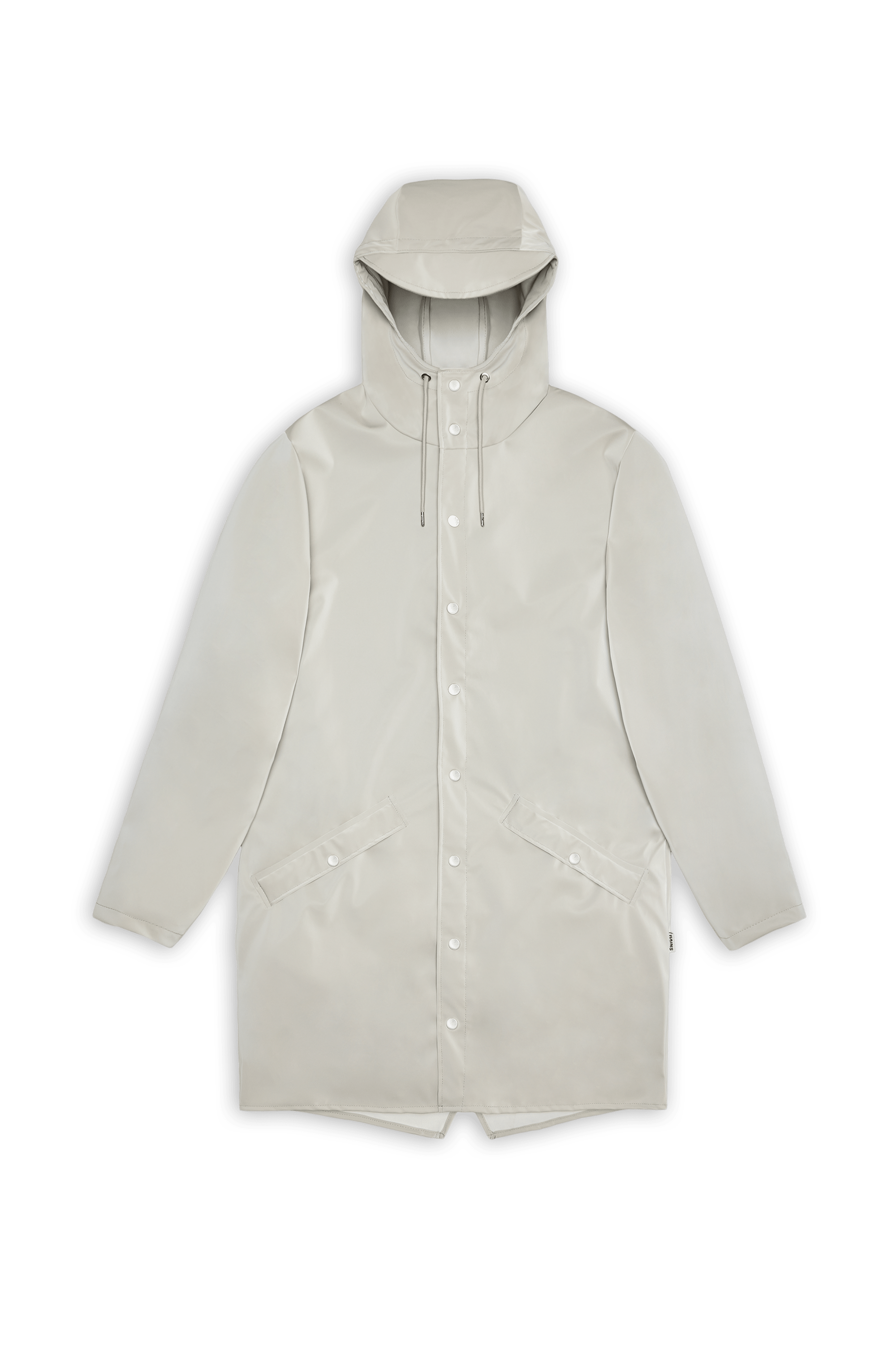 Coupe-vent imperméable long à capuche Blanc