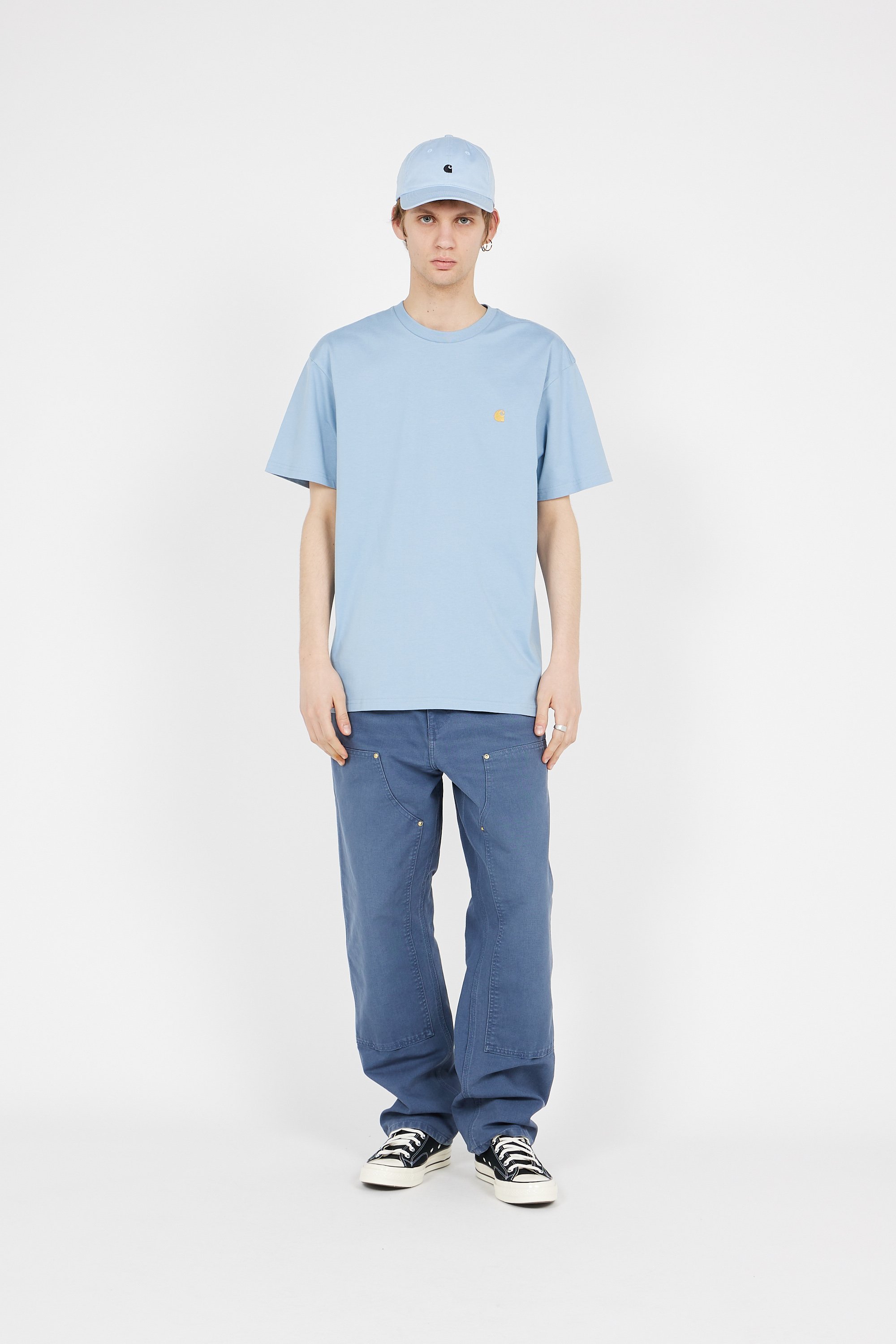 【CARHARTT】WIP 'Chase' T-shirt Blue T-shirt Chase Bleu Carhartt Wip - Homme | Citadium