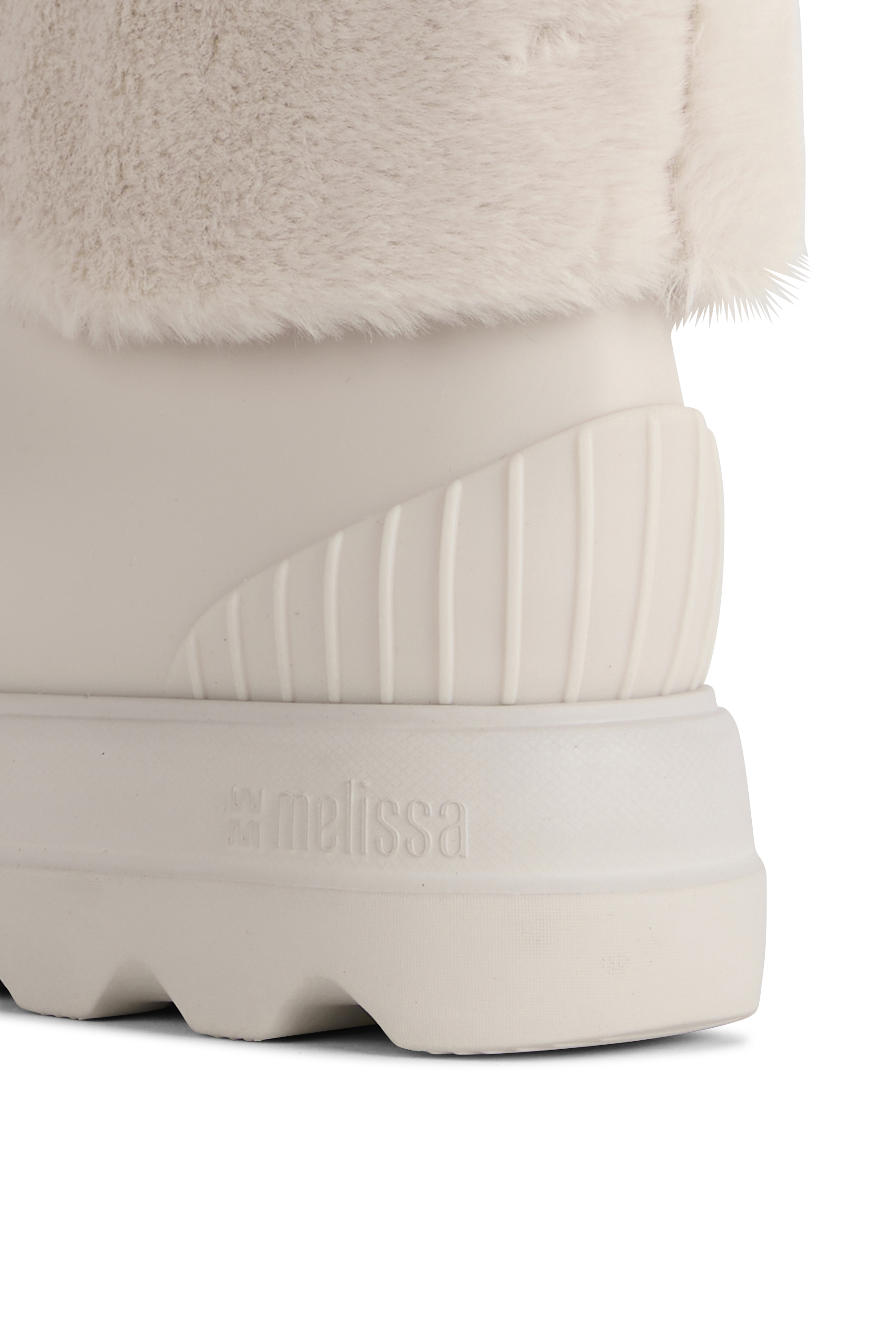 Heeled leather mid-calf boots Beige