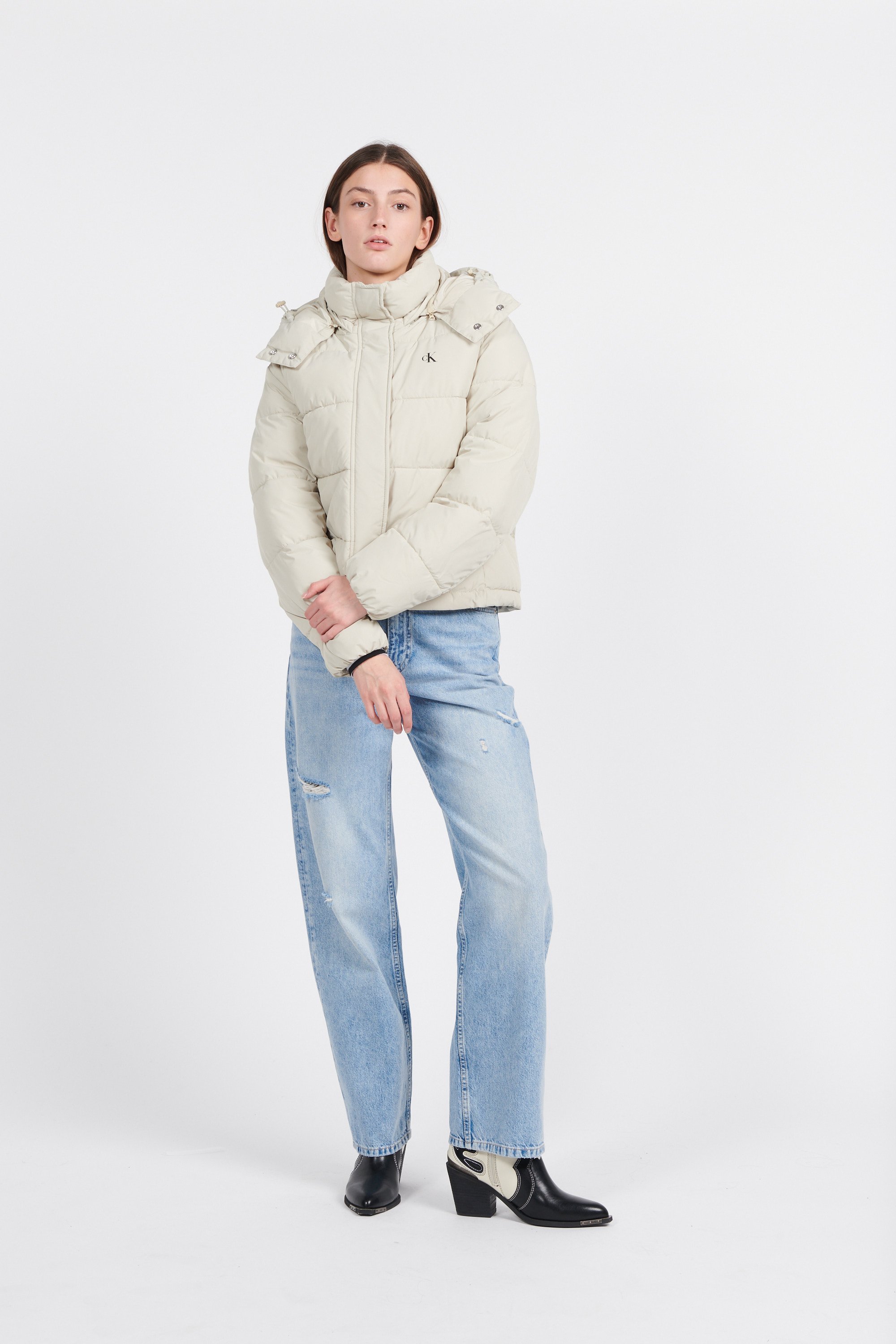 Lightweight Quilted Padded Jacket With High Neck Pelican Lightweight Quilted Padded Jacket With High Neck Pelican