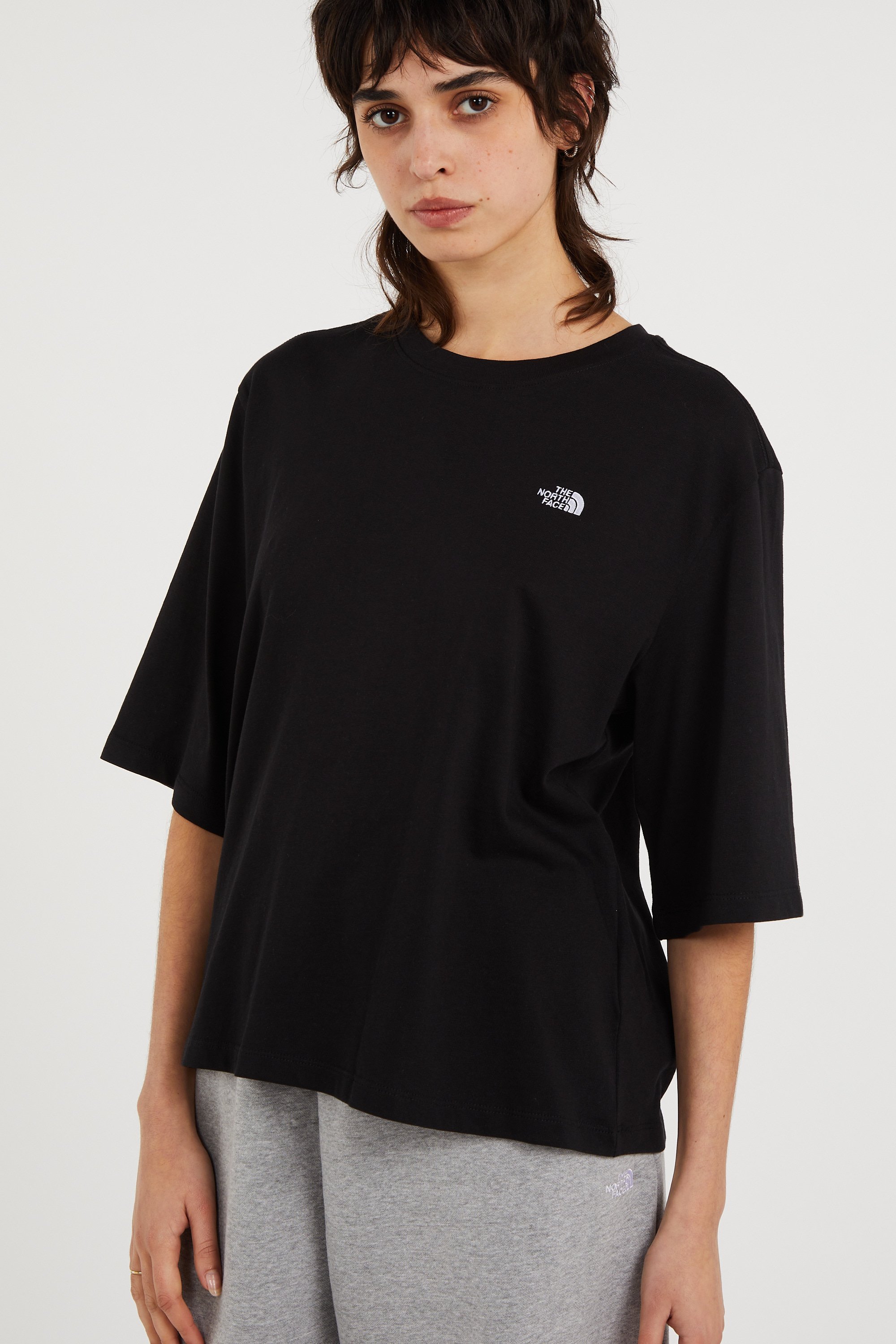 Regular-fit round-neck cotton T-shirt | Black THE NORTH FACE Women
