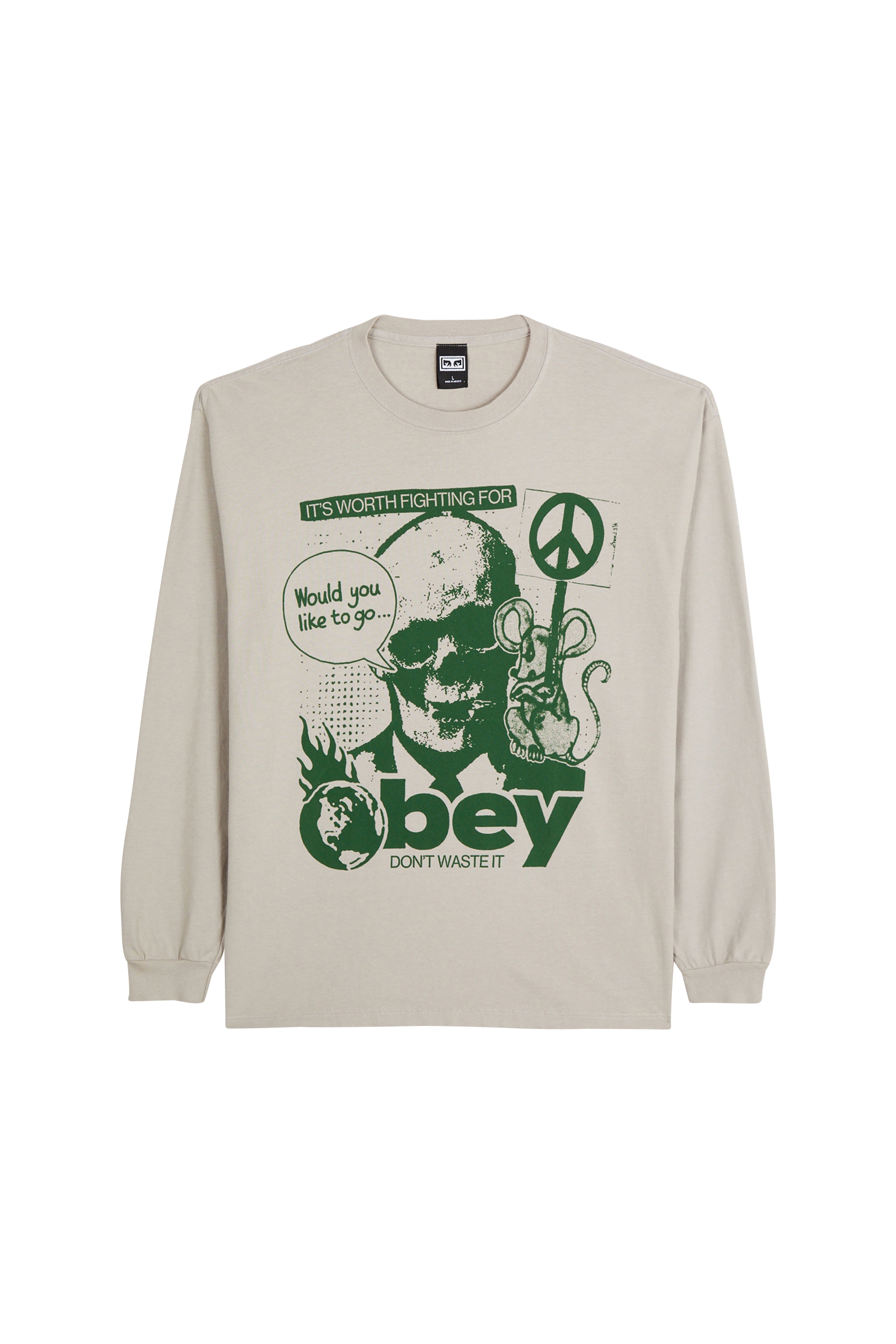 Regular-fit round-neck cotton T-shirt Grey
