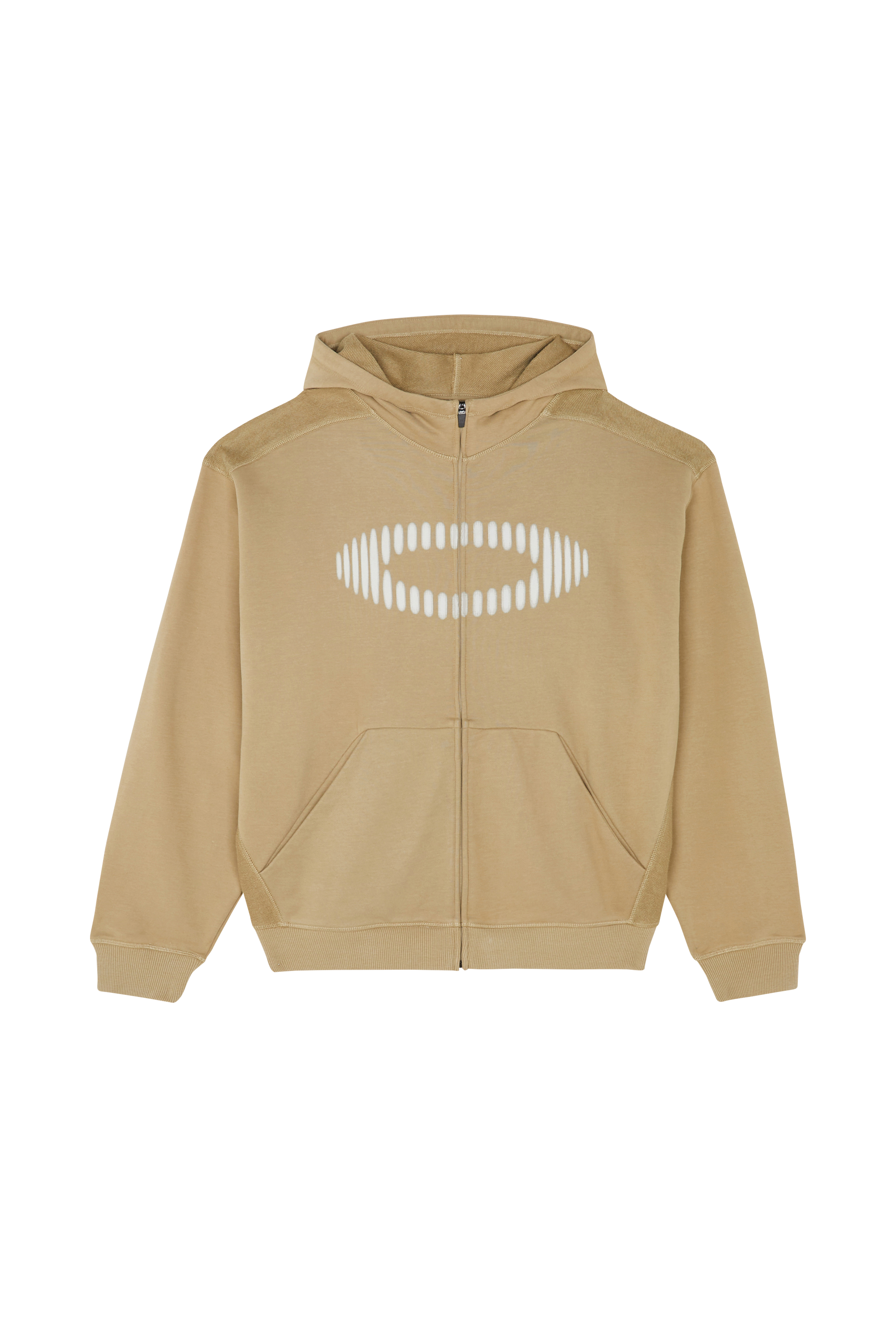 Hoodie zippé Beige
