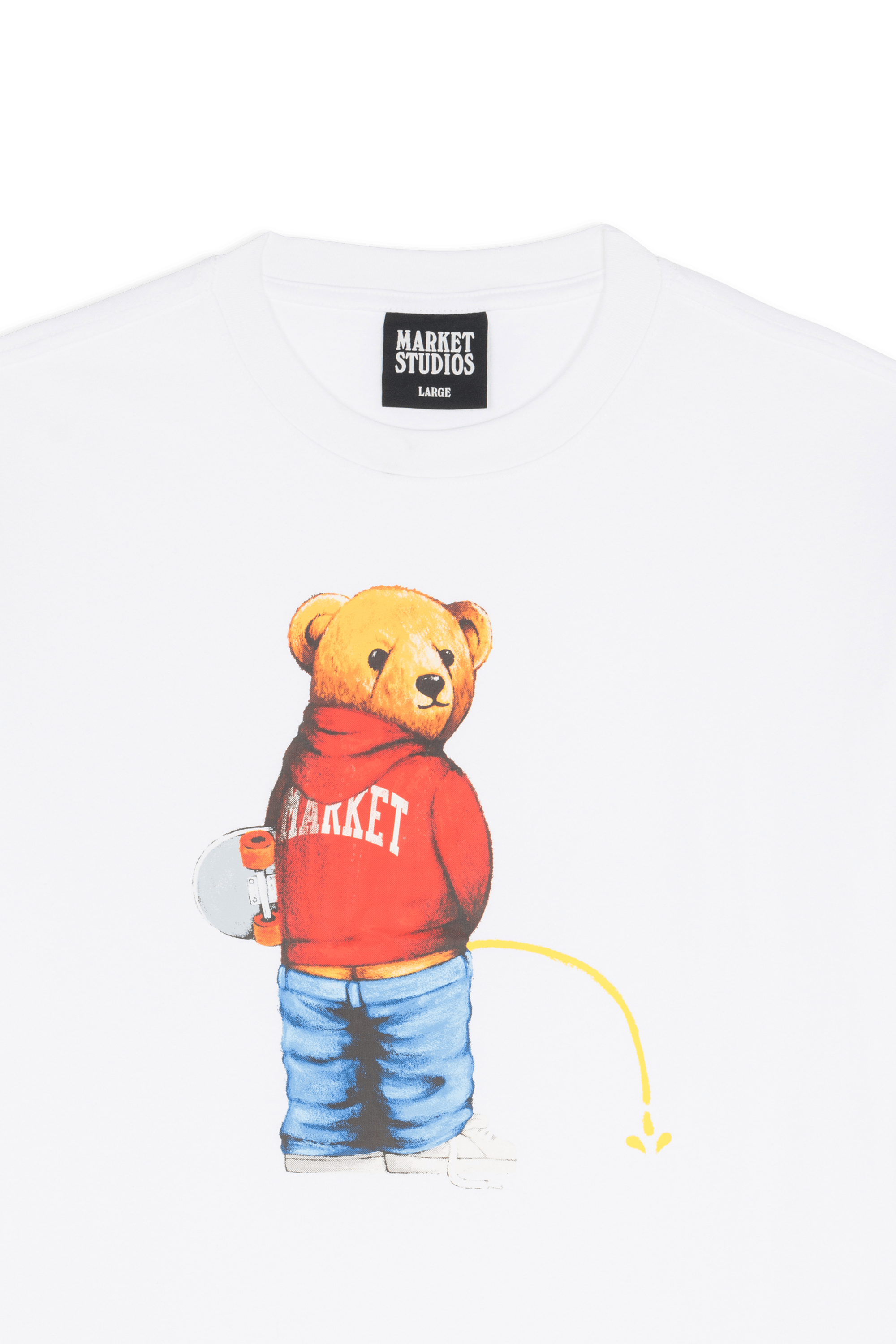 Regular-fit round-neck cotton T-shirt | White MARKET Men