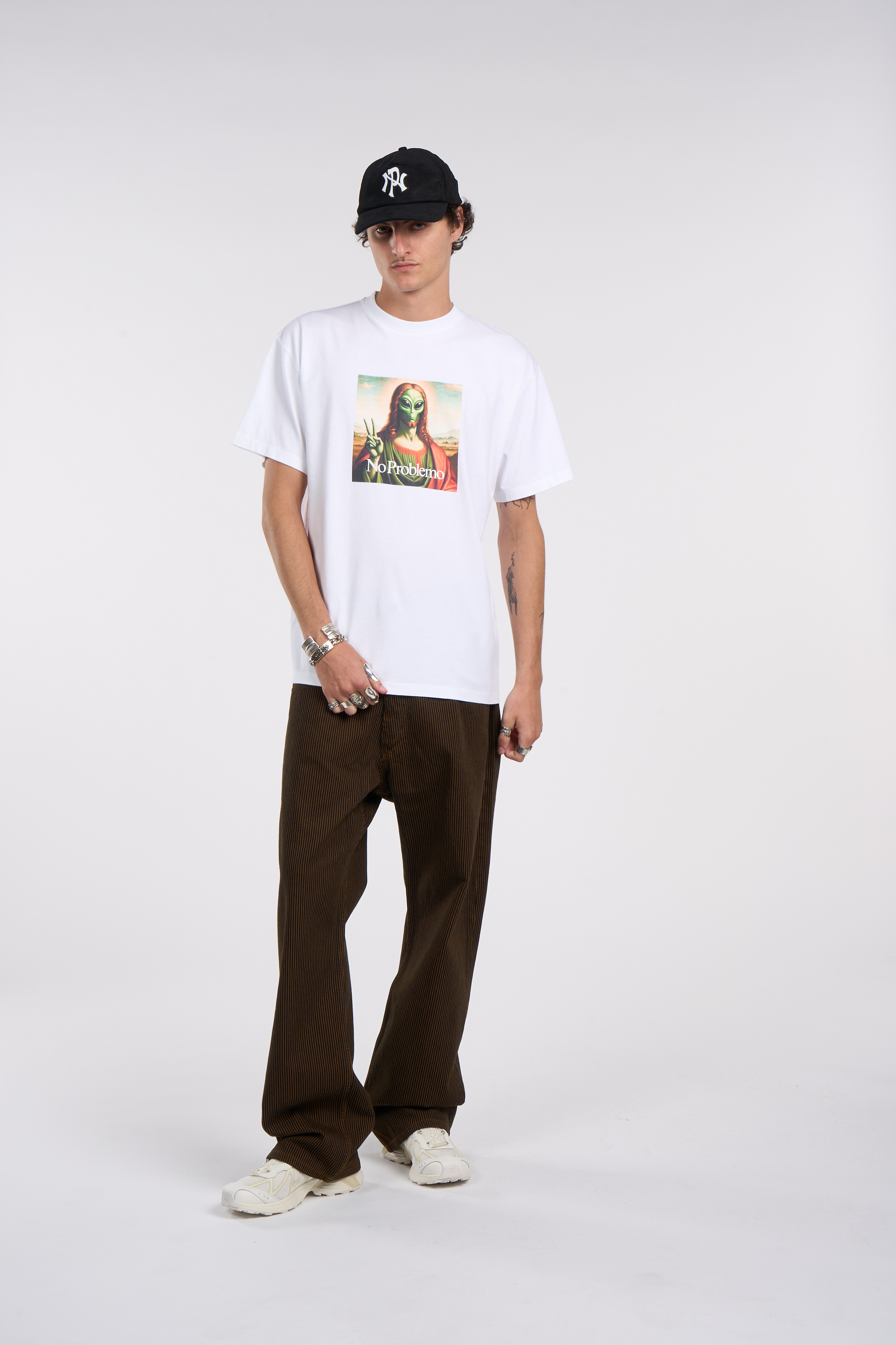 Regular-fit round-neck cotton T-shirt White