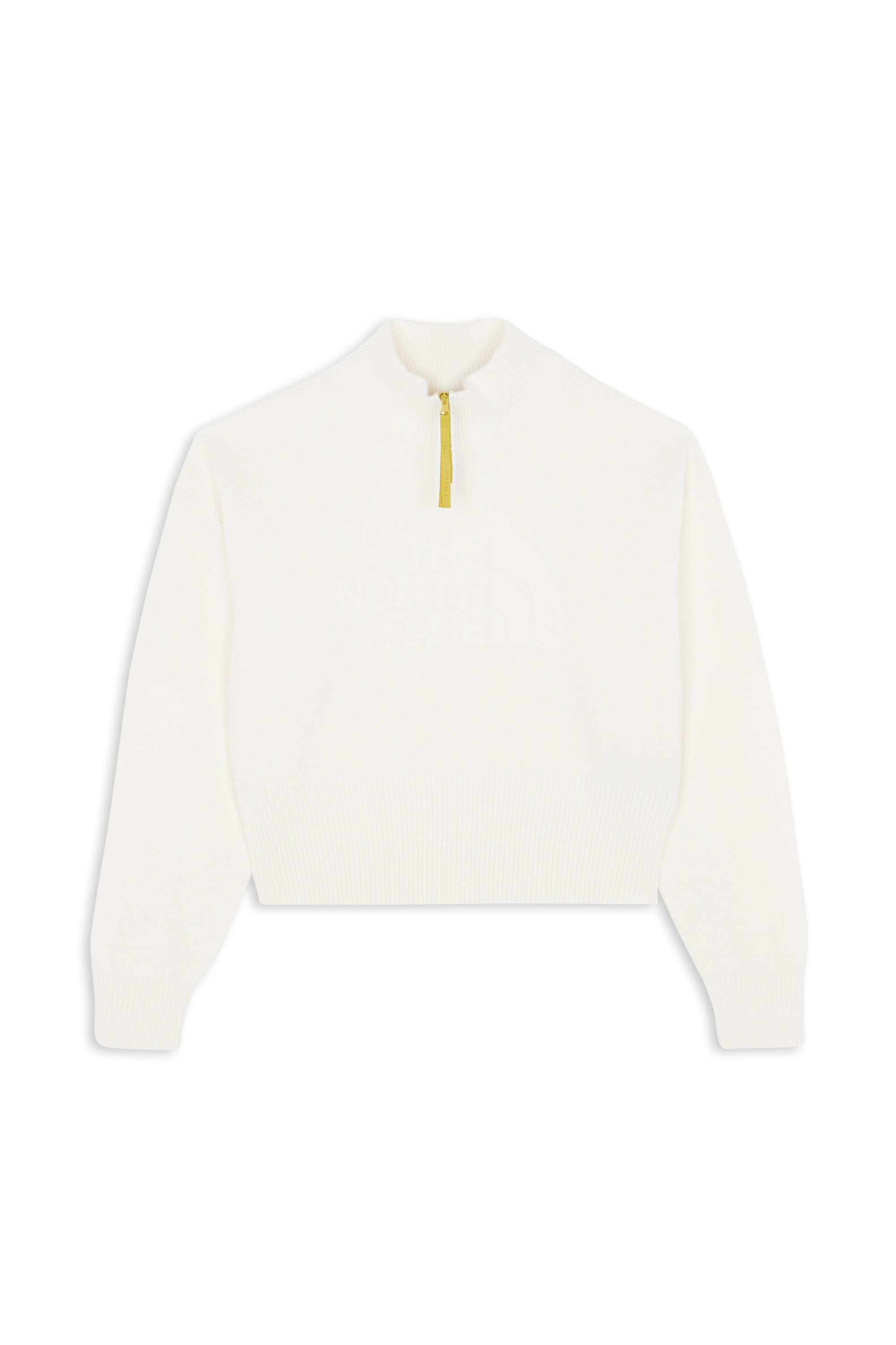 Pull W HALF-ZIP LOGO SWEATER - AP White dune