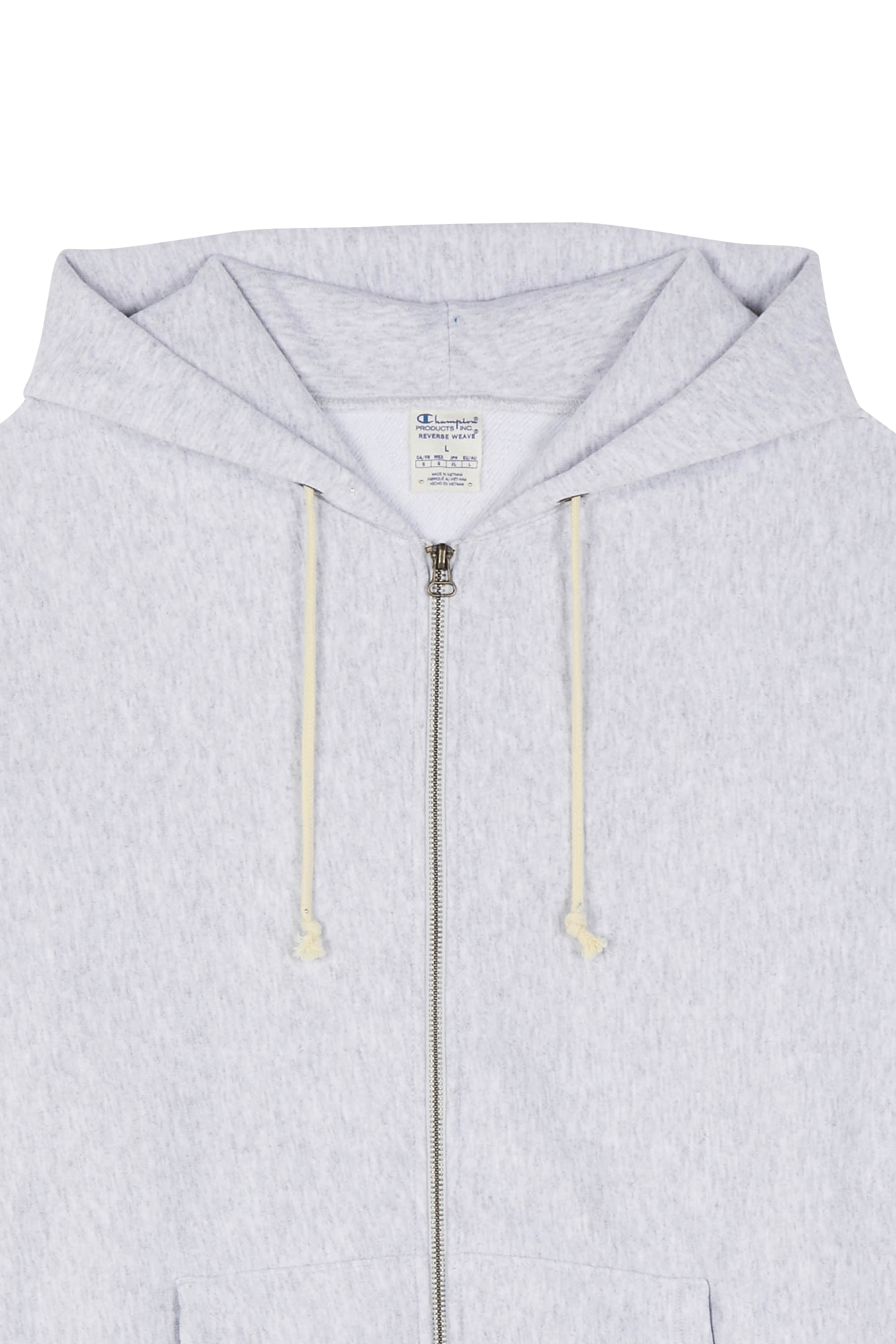 Regular-fit zip-up cotton-blend hoodie with Pony Player Grey