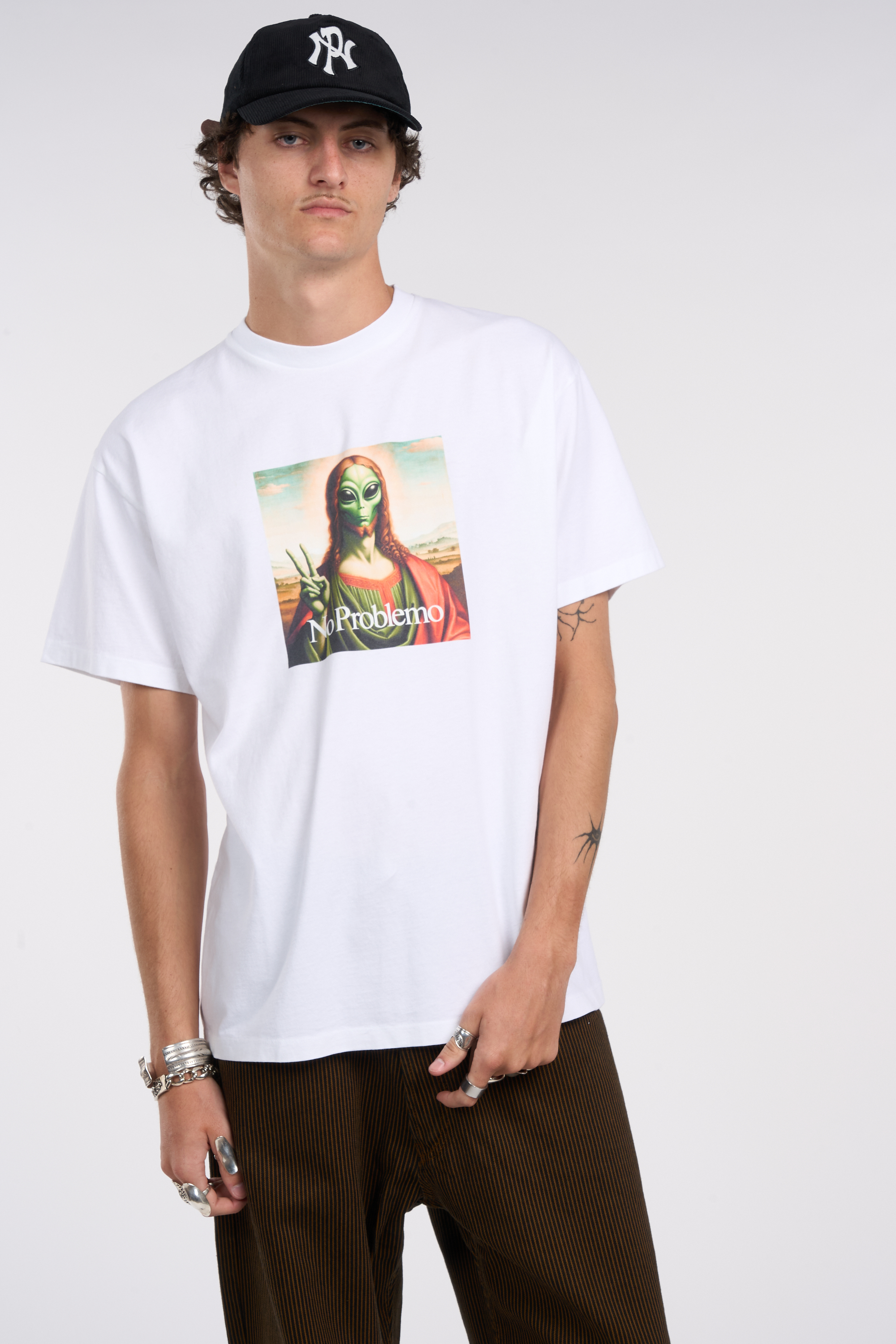 Regular-fit round-neck cotton T-shirt White