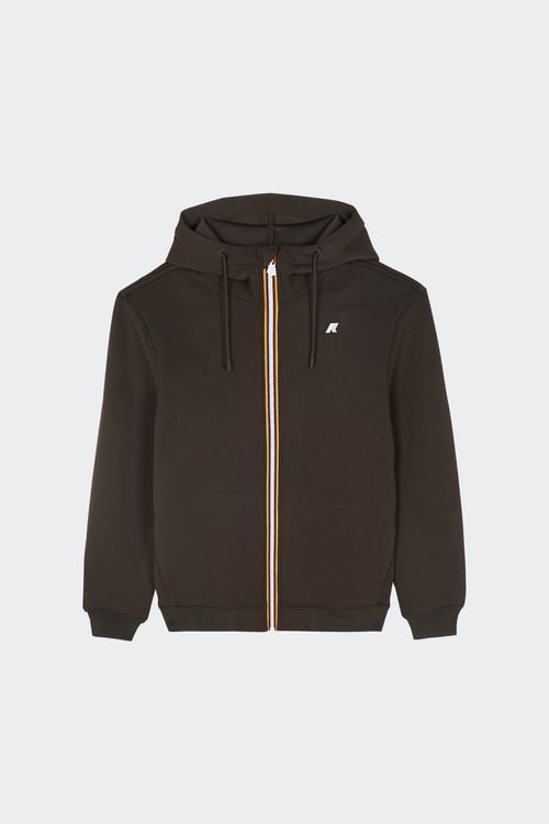 K-WAY Hoodie zippé Kaki