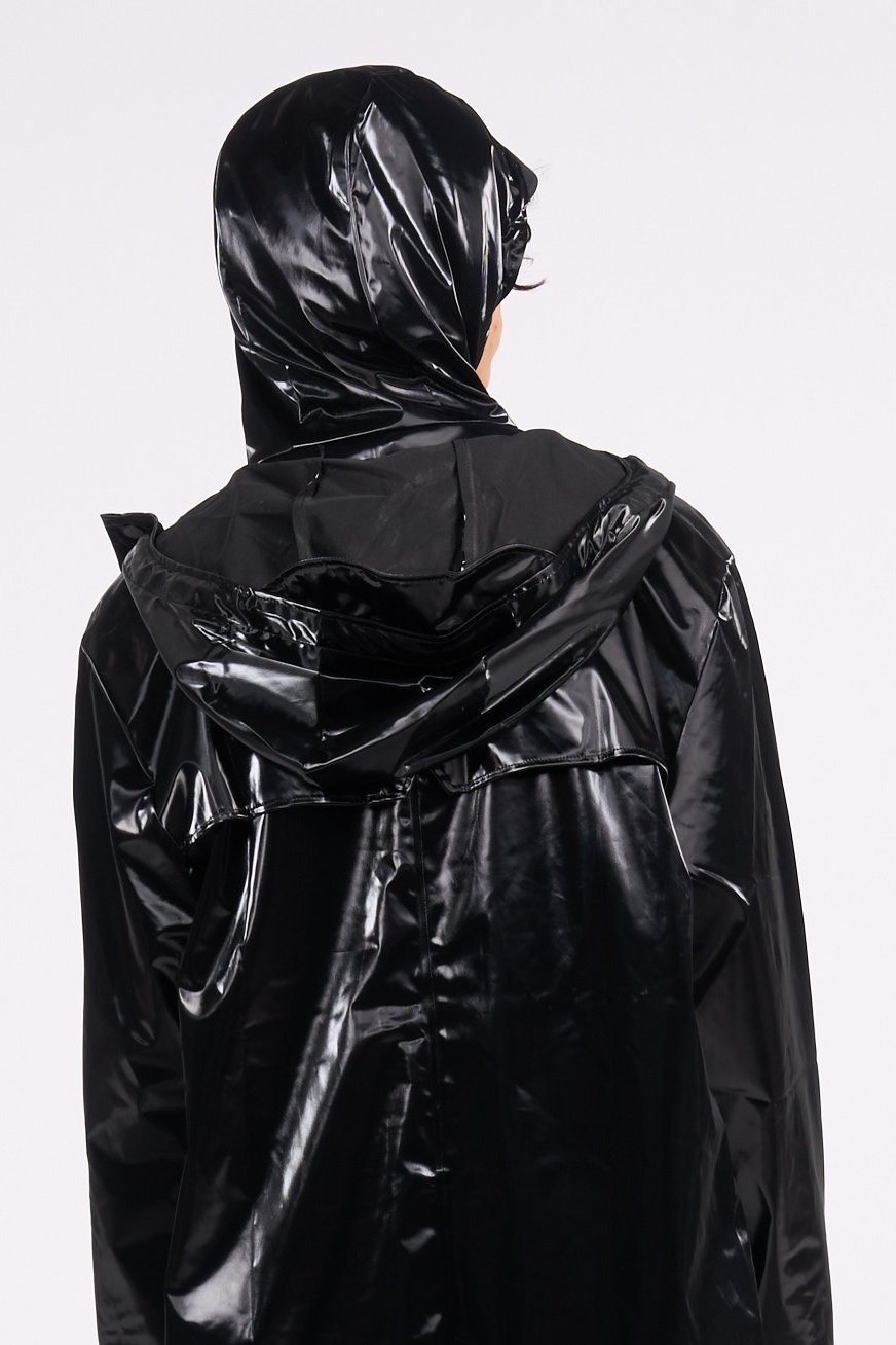 Waterproof hooded windbreaker coat | Black by RAINS Waterproof hooded windbreaker coat Black