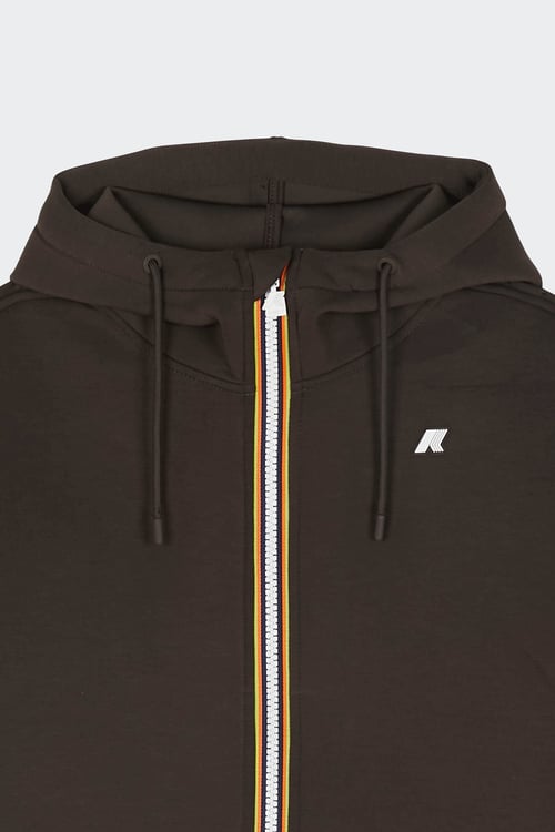 K-WAY Hoodie zippé Kaki