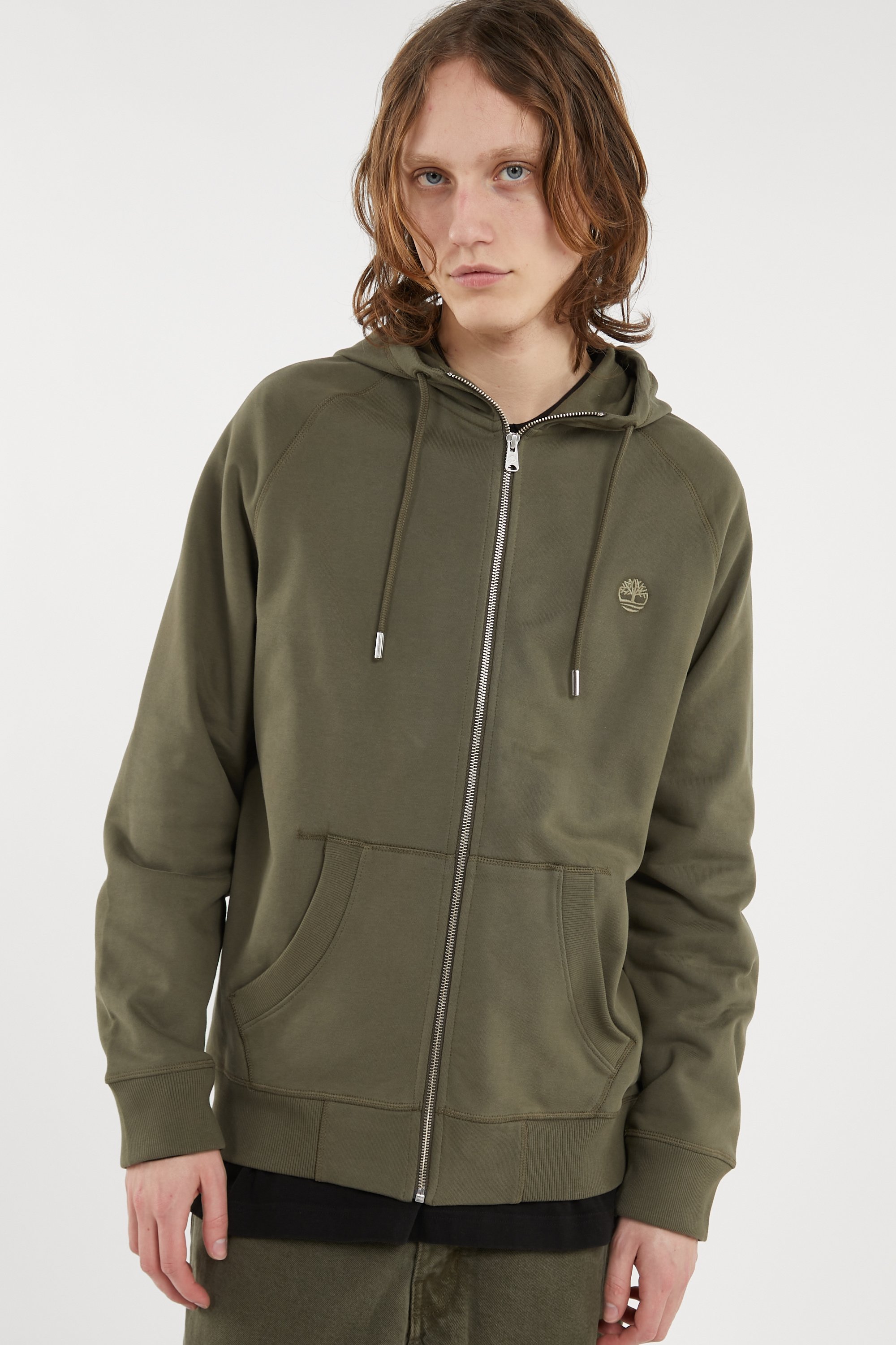Hoodie zippée Vert