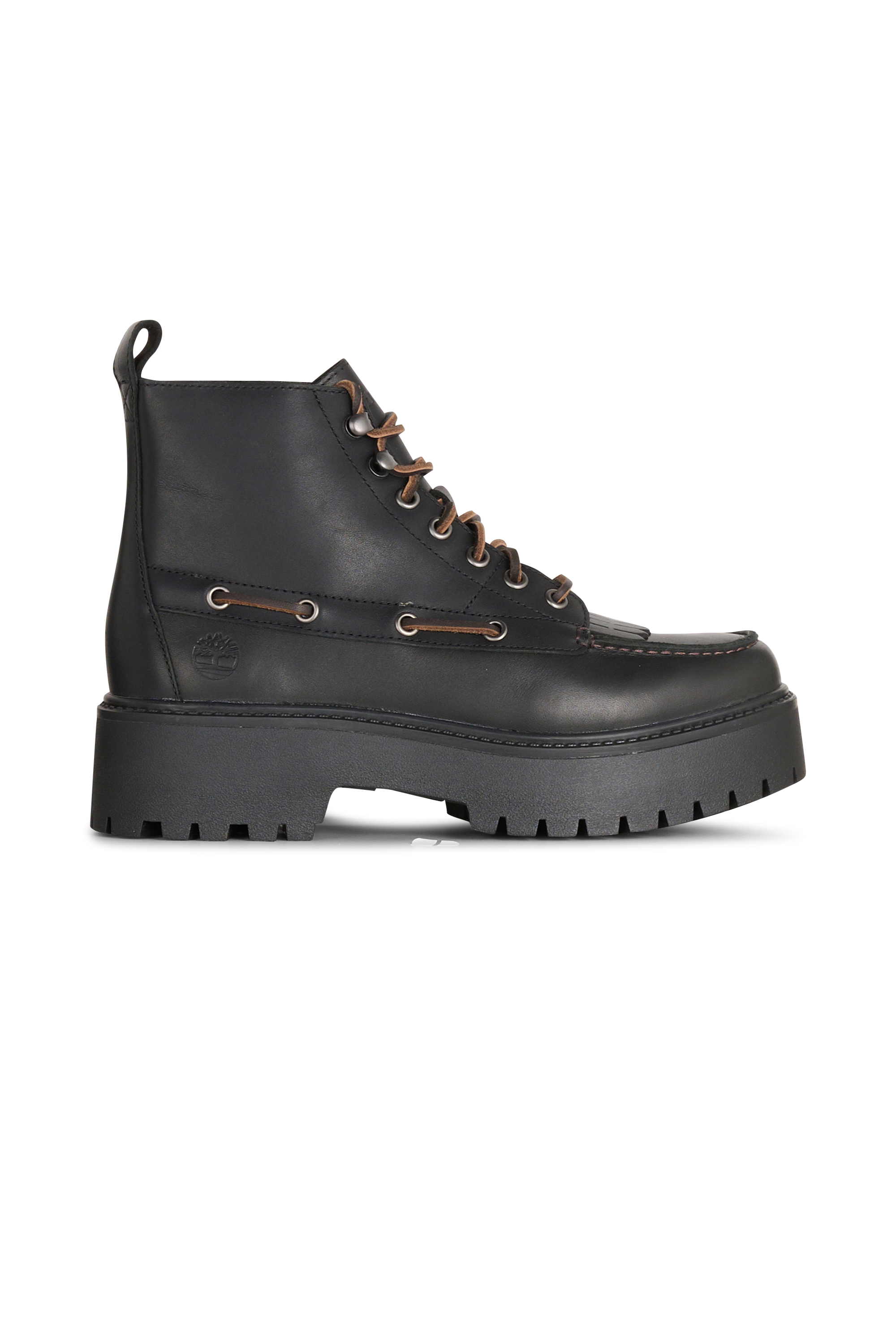 Heeled leather mid-calf boots TIMBERLAND Black