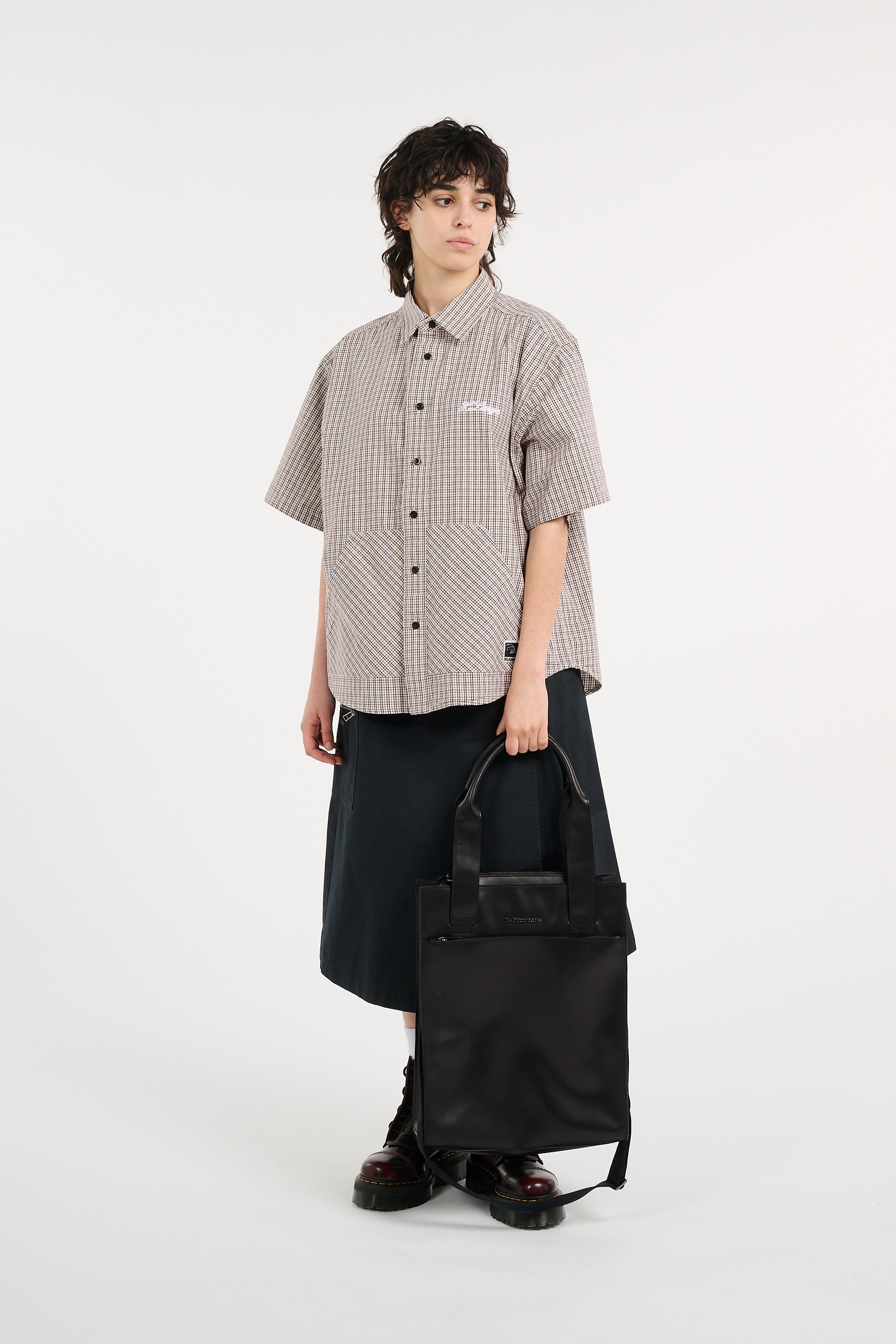 Sac shopping en cuir | Noir DR. MARTENS Femme