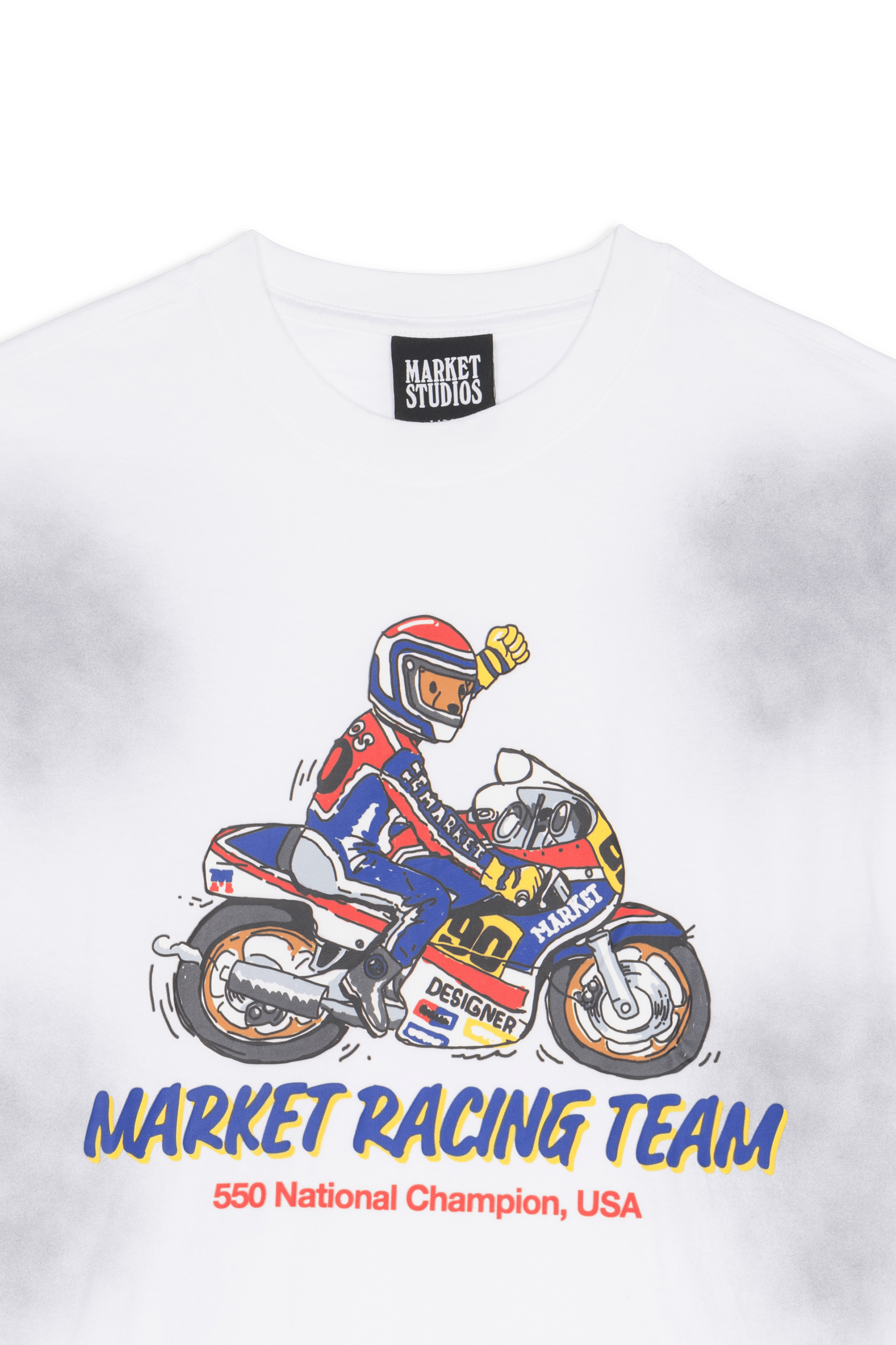 Regular-fit round-neck cotton T-shirt | White MARKET Men