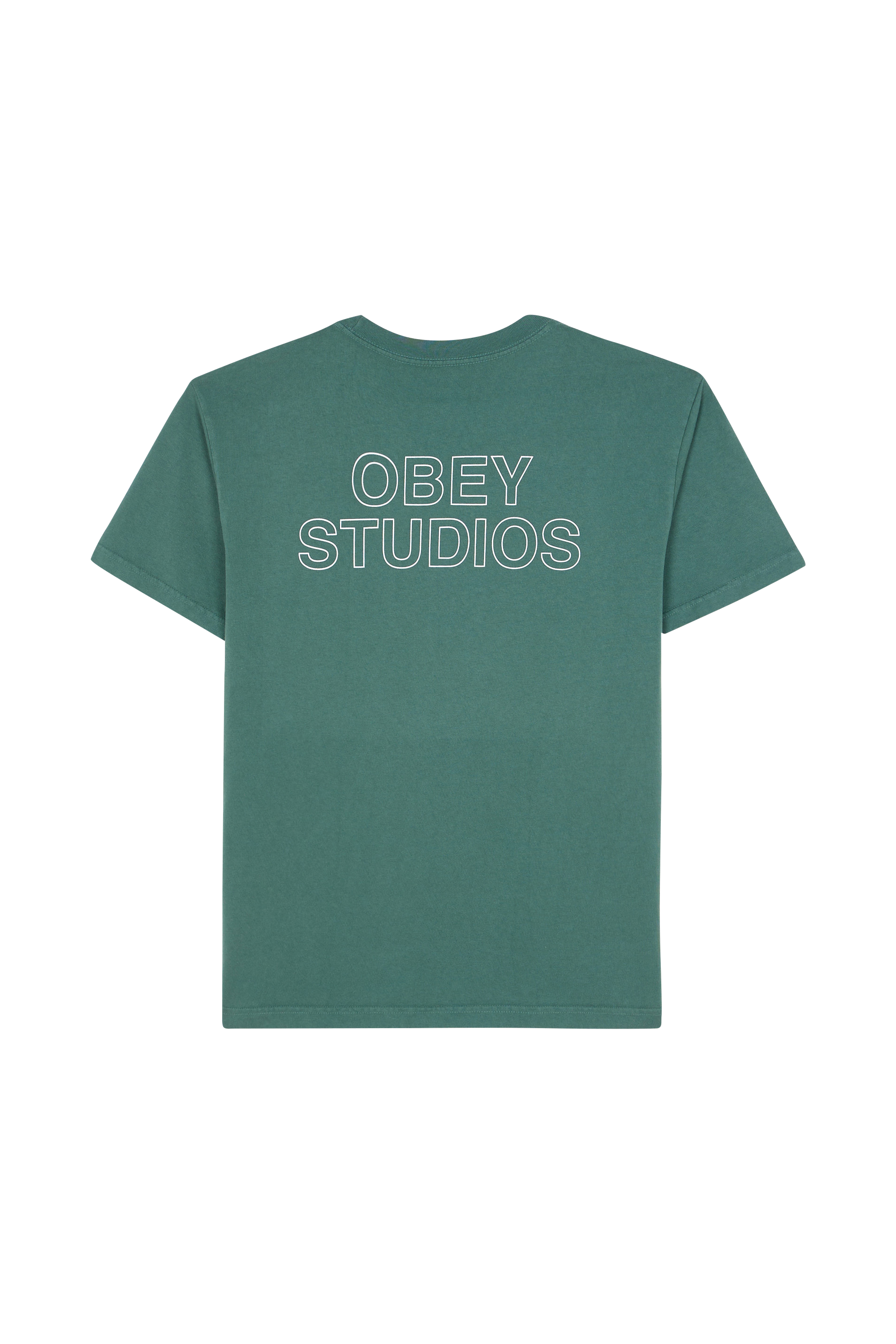 Regular-fit round-neck cotton T-shirt Green