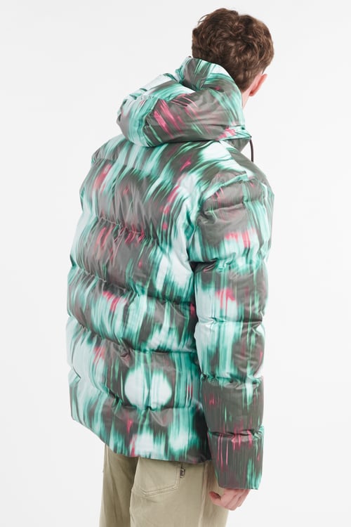 RAINS Lightweight quilted padded jacket with high neck Multicolored