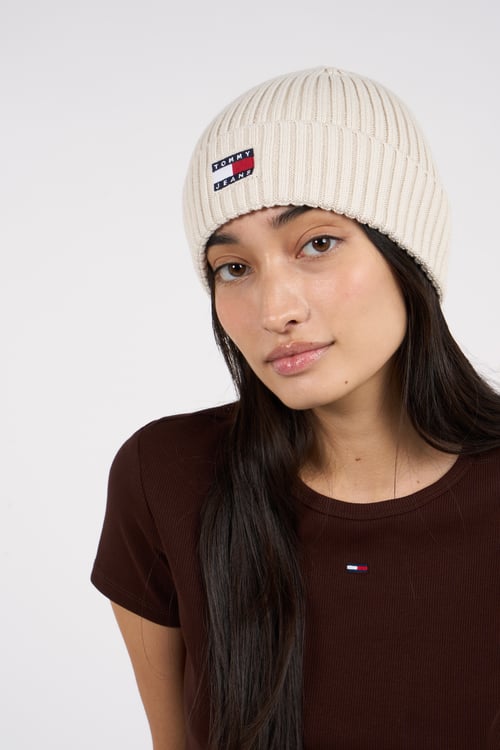 TOMMY JEANS Beanie Beige