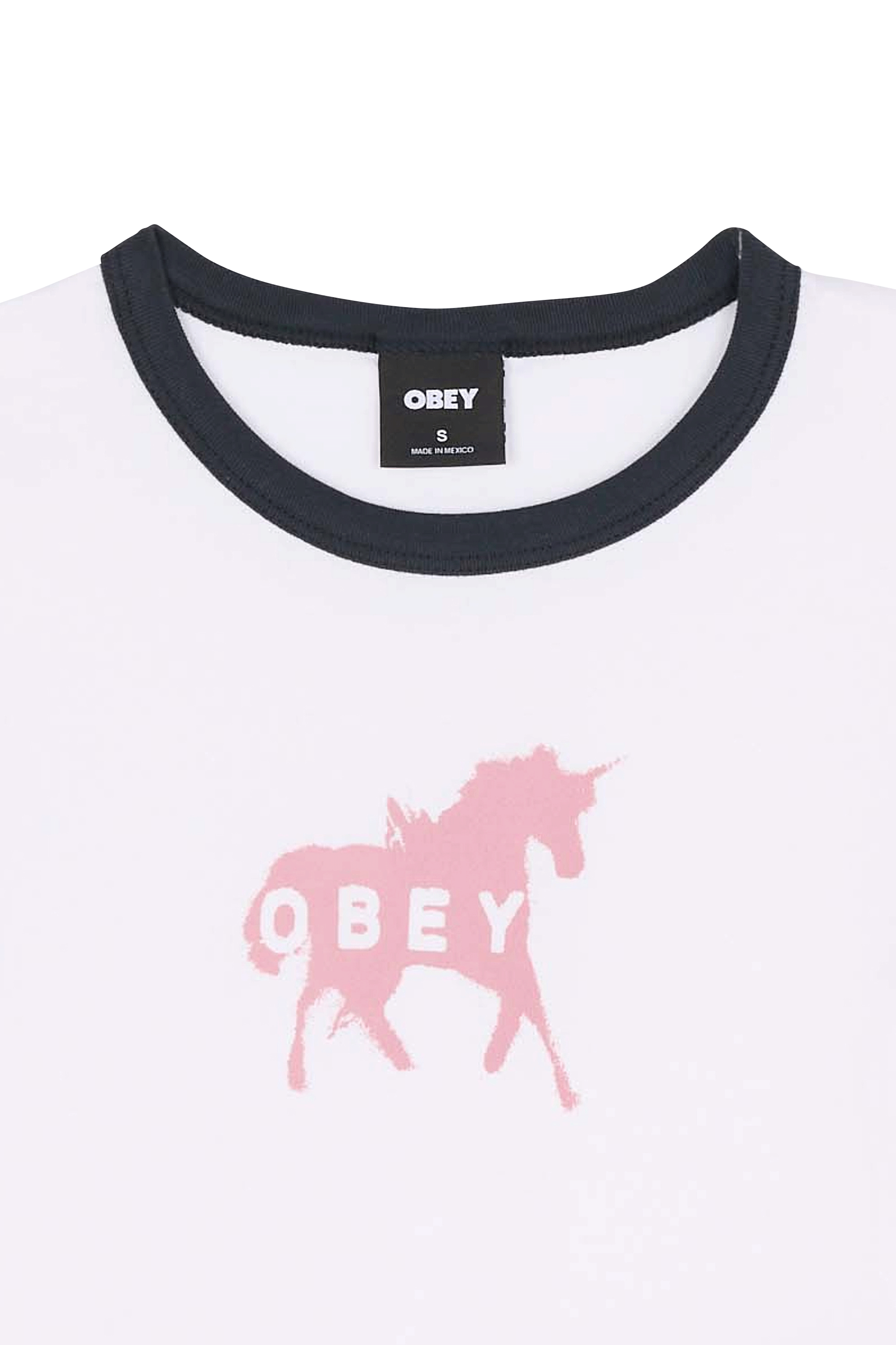 Regular-fit round-neck cotton T-shirt | White OBEY Women