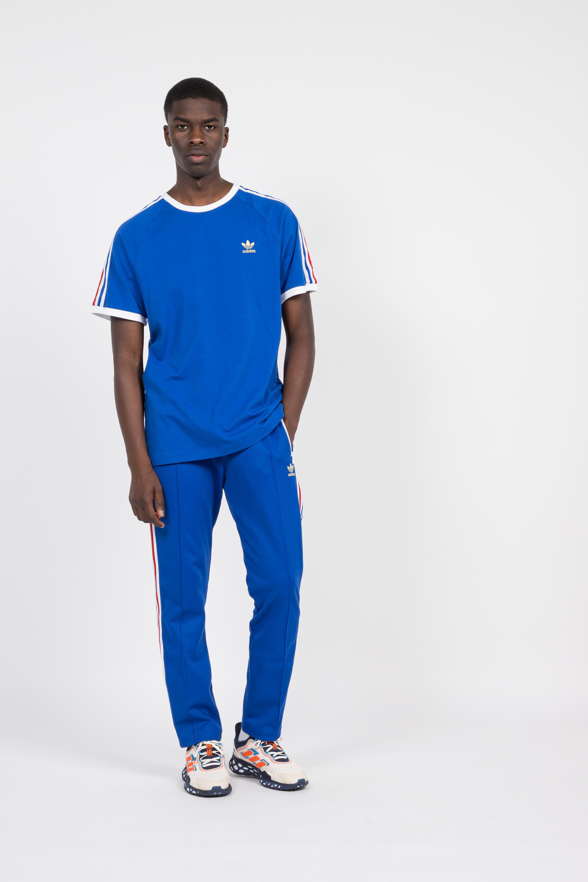 Jogging discount bleu adidas