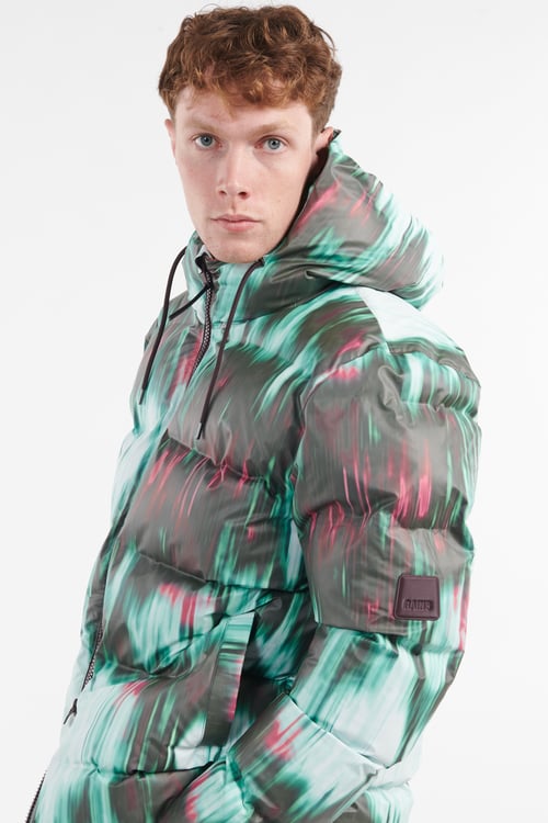 RAINS Lightweight quilted padded jacket with high neck Multicolored