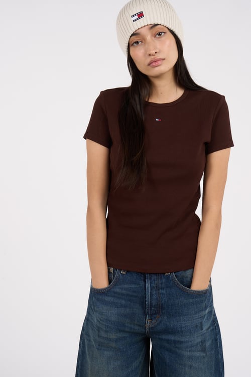 TOMMY JEANS T-shirt Brown