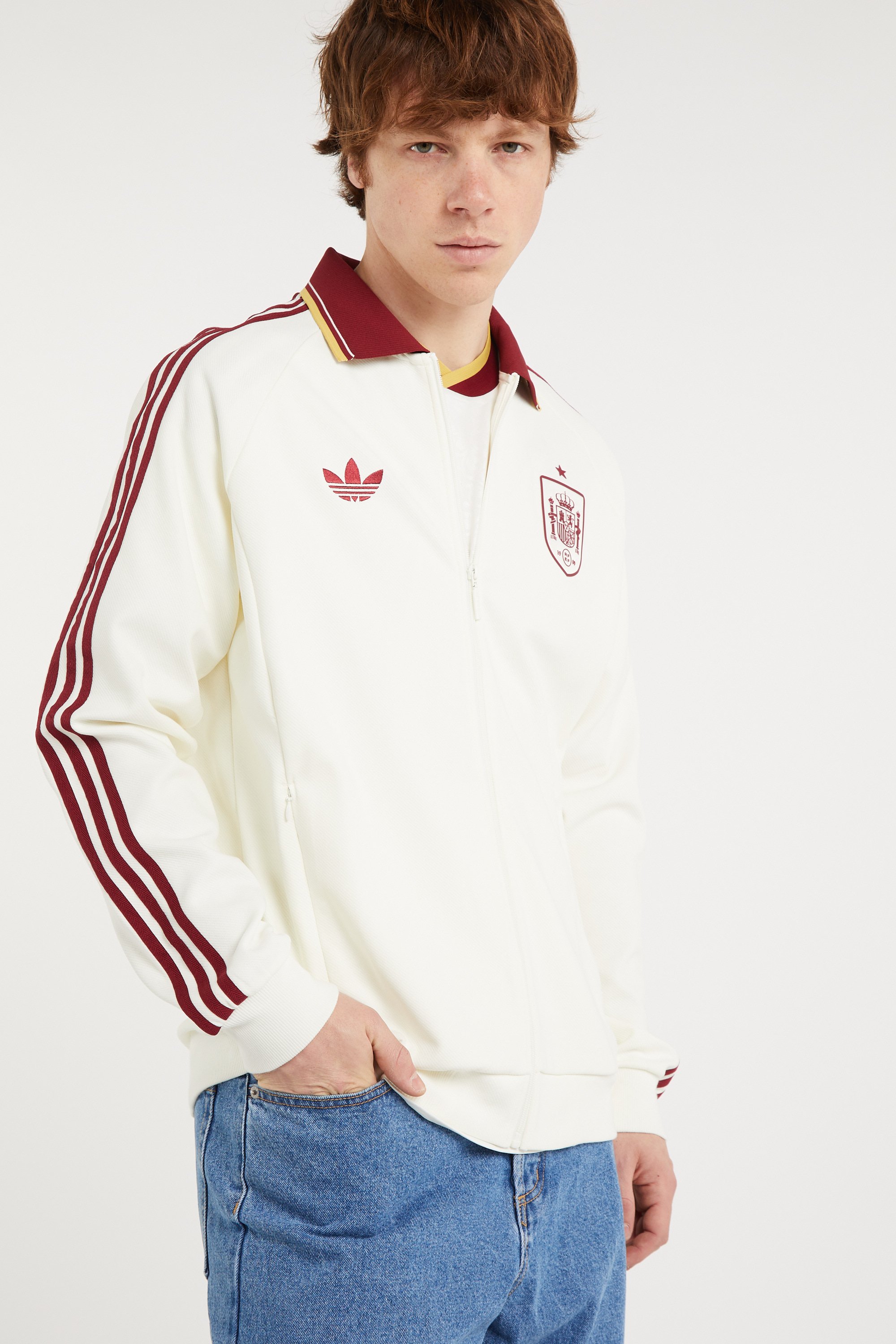 Oversized cotton blend sweatshirt Beige