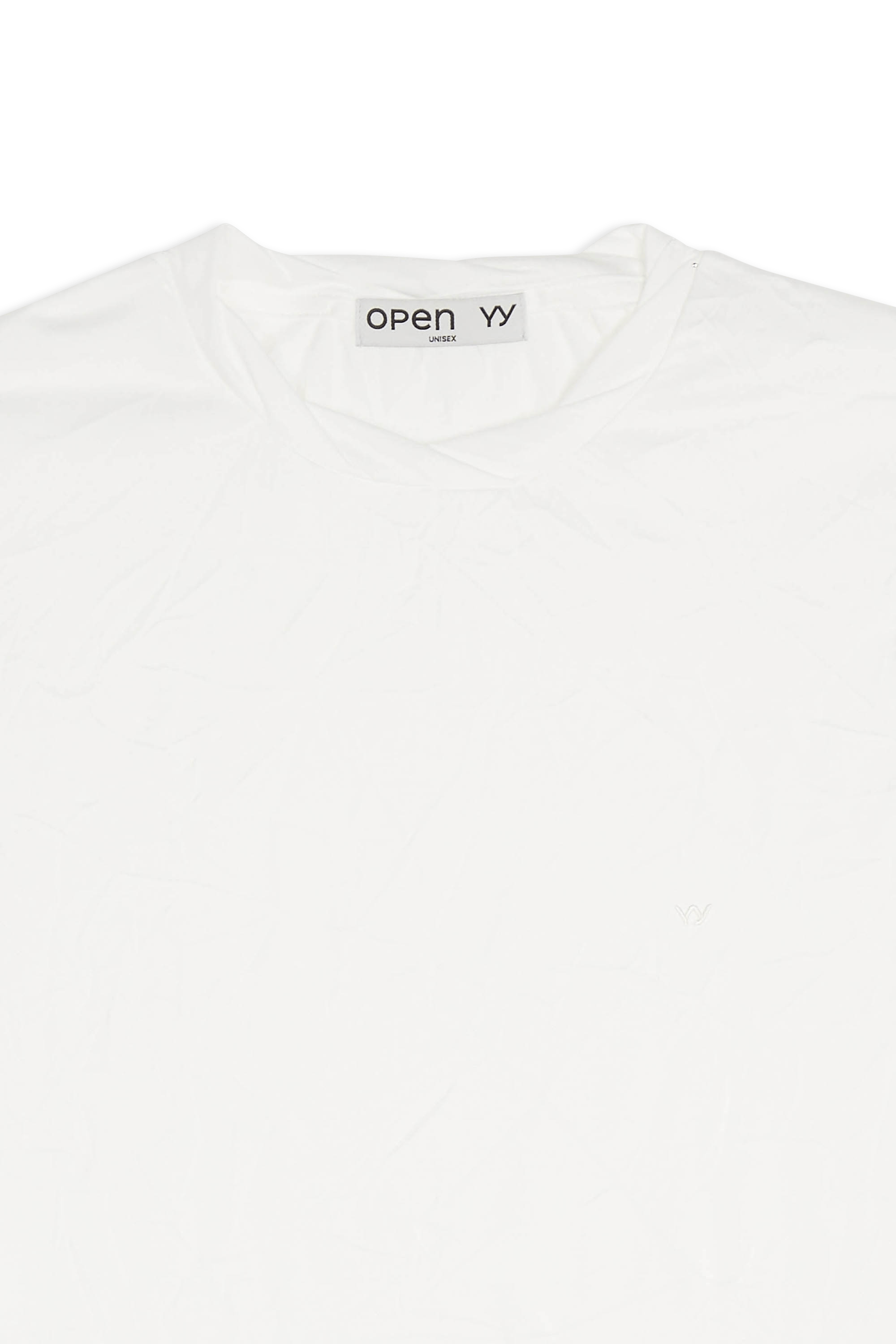 Regular-fit round-neck cotton T-shirt | White OPEN YY Women