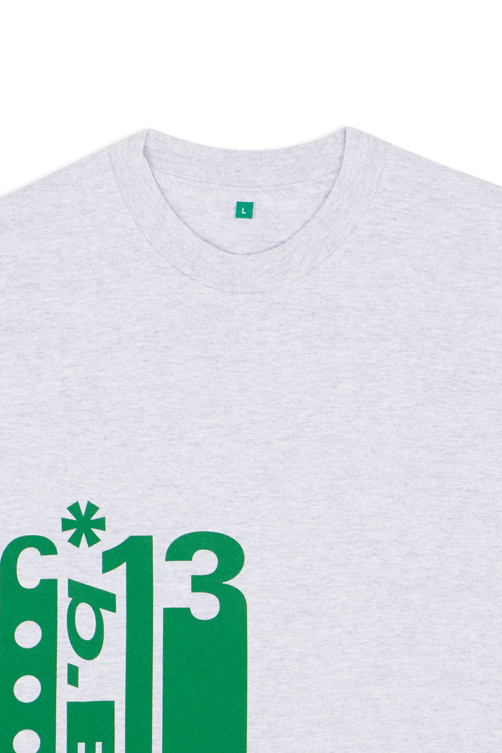 Regular-fit round-neck cotton T-shirt Grey