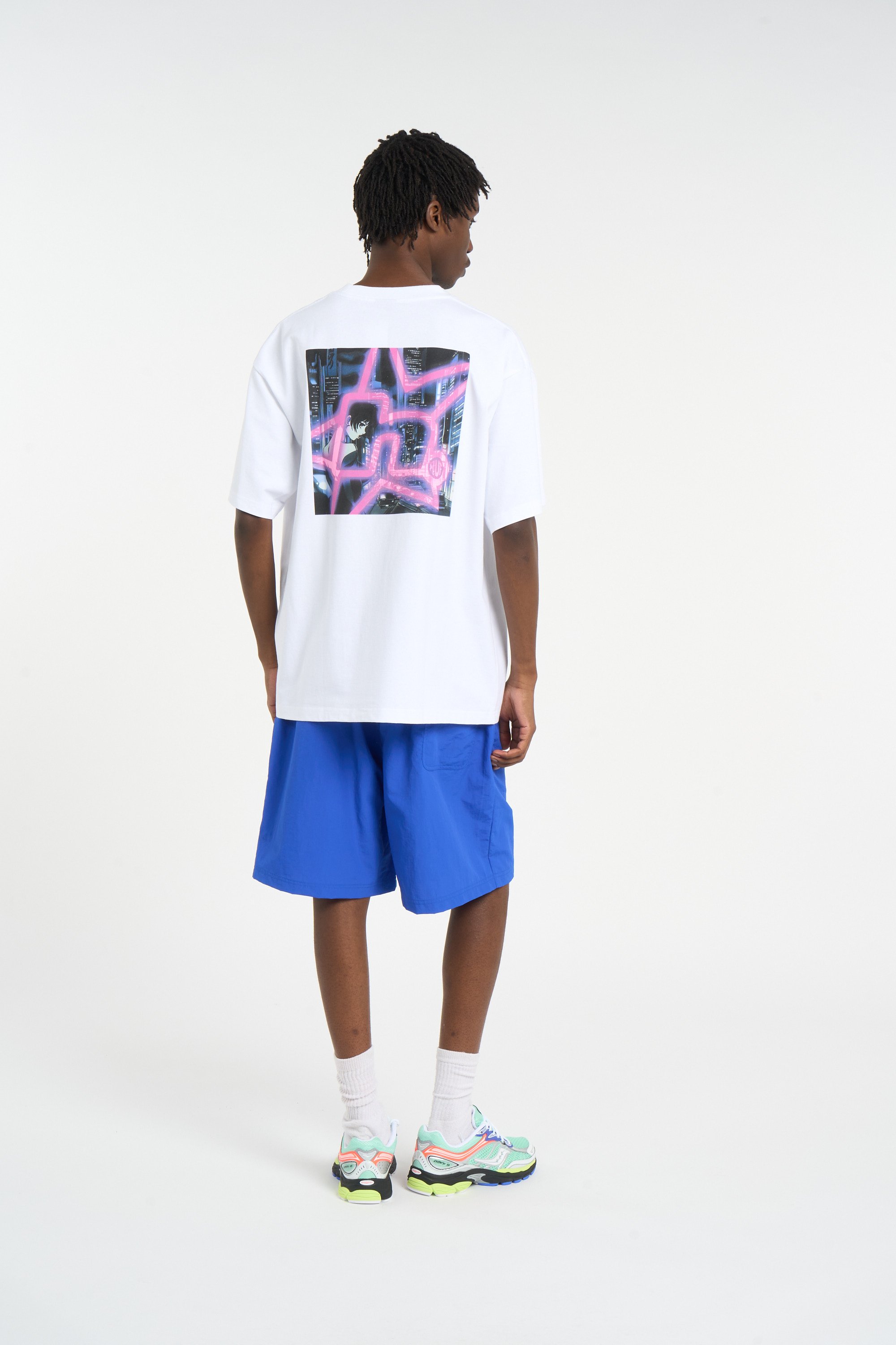 Regular-fit round-neck cotton T-shirt | White HUF Men